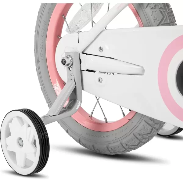 imageJOYSTAR Vintage Kids Bike with Training Wheels ampamp Basket 12 14 16 20 24 Inch Girls Bike for 214 Years Old Multiple ColorsShade Pink