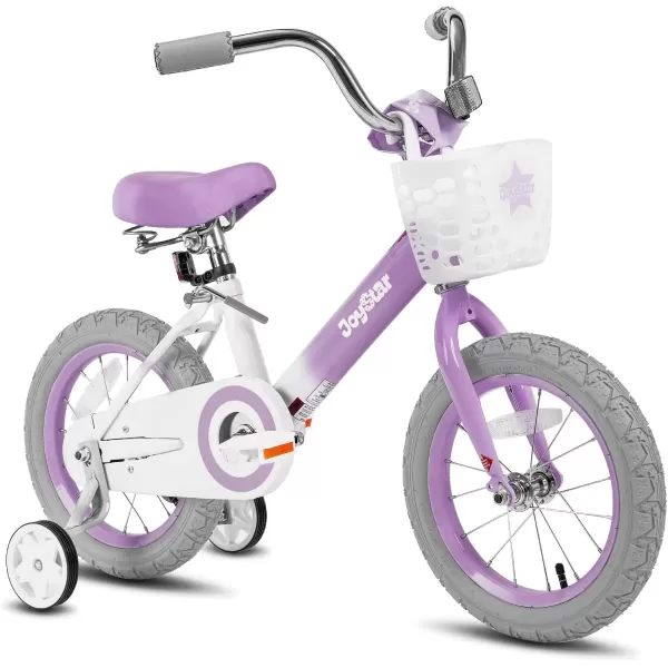 imageJOYSTAR Vintage Kids Bike with Training Wheels ampamp Basket 12 14 16 20 24 Inch Girls Bike for 214 Years Old Multiple ColorsShade Purple