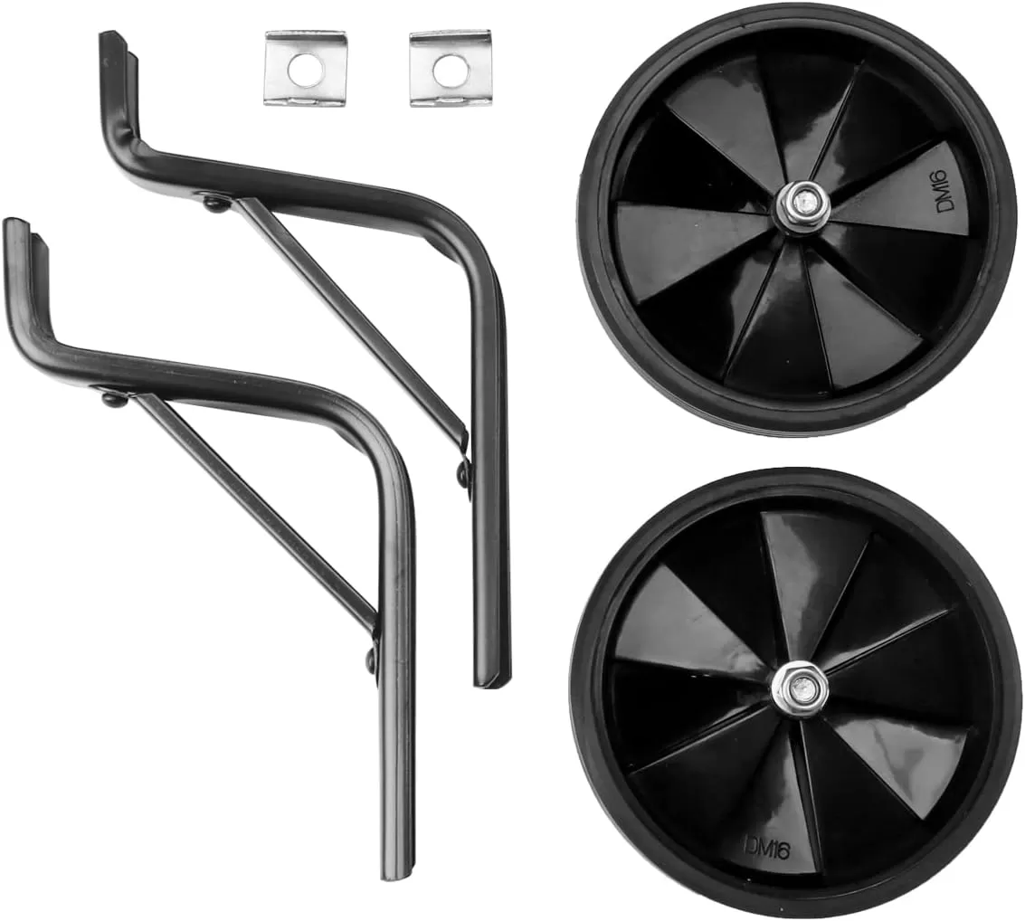 imageDRBIKE 18 inch Training Wheels for Boys Bike Replacement Kids Bike Training Wheels Heavy Duty Bicycle Stabilizers Kids Bike Accessories 1 Pair BlueBlack