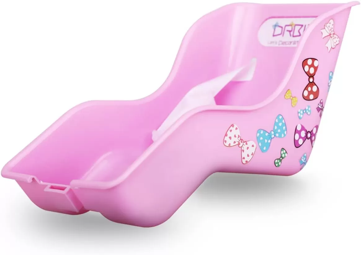 imageDRBIKE Doll Bike Seat Bicycle Seat with Decorate Yourself Decals for Girls Bike Doll Carrier Fits Standard Sized Dolls and Stuffed Animals Bike Attachment Kids Bike AccessoriesPink