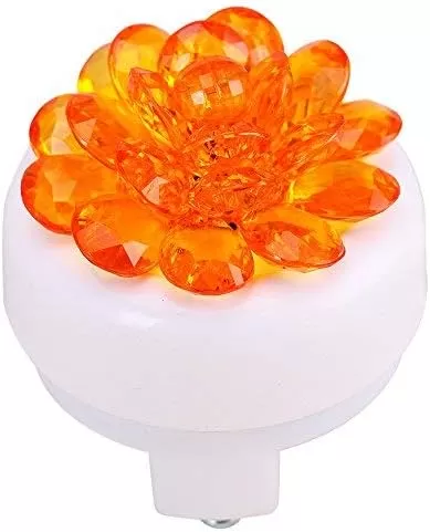 imageDRBIKE Kids Bike Bell for Girls Replacement Bicycle Handlebar Bell with Plastic Flower Cute Bike Safe Cycling Ring Horn Kids Bike AccessoriesCrystal Orange