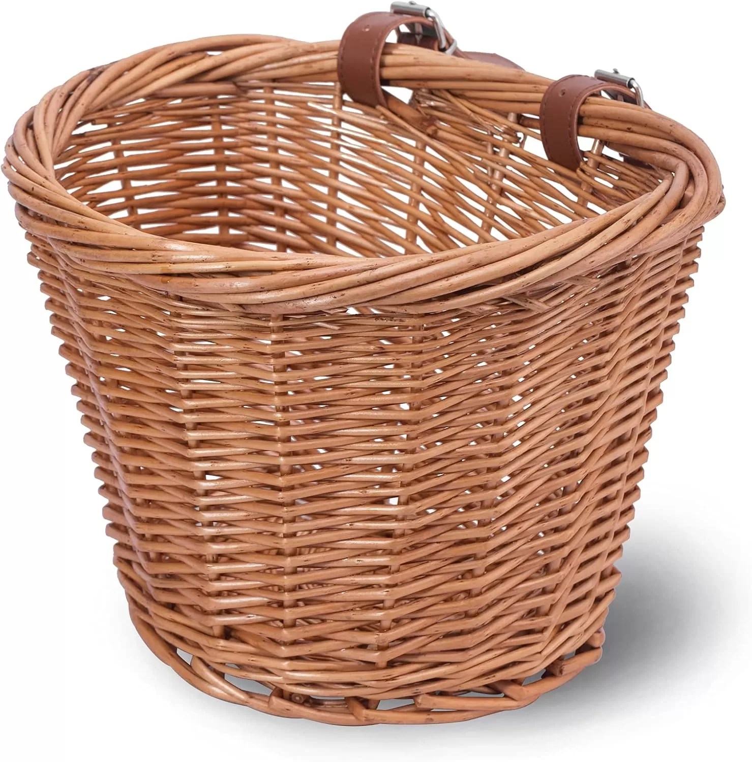 imageDRBIKE Wicker Kids Bike Basket for 1218 Inch Kids Bike Balance Bike Scooter Kids Bicycle Front Handlebar Wicker Baskets Kids Bike AccessoriesBrown Basket Fits for 1824 Inch Bike