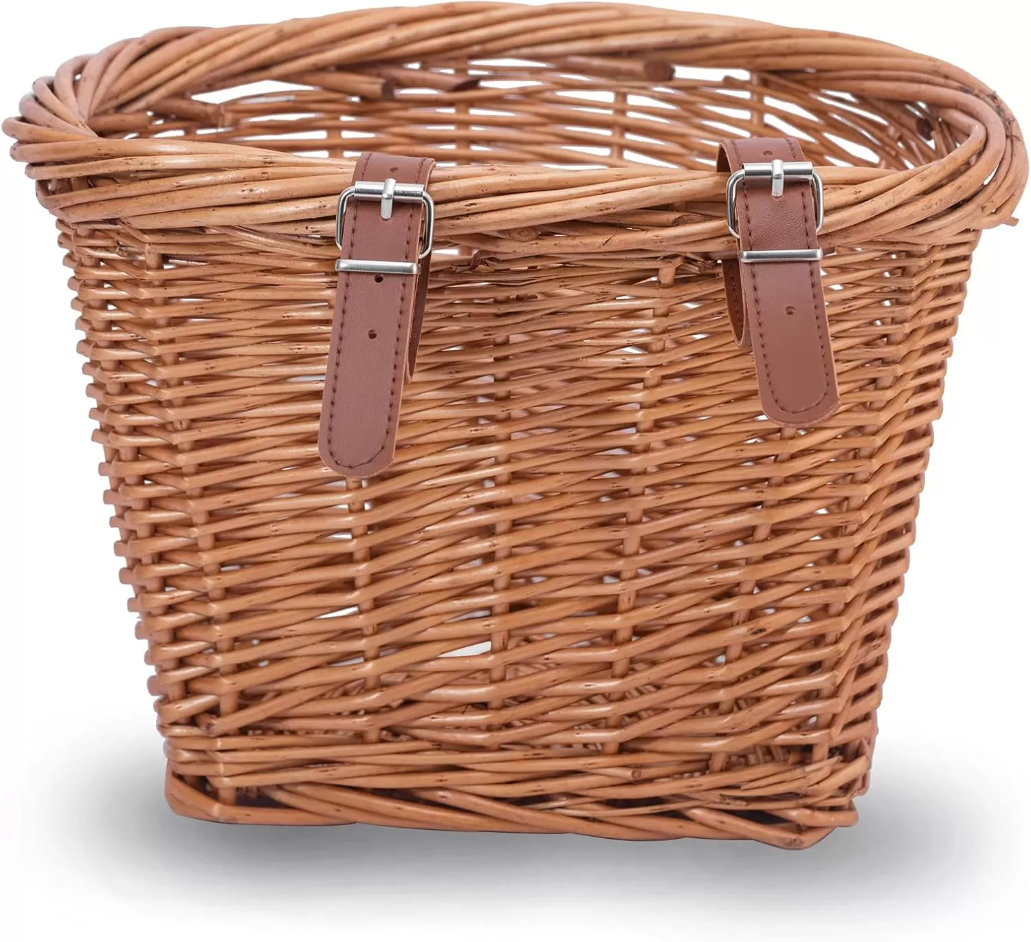 imageDRBIKE Wicker Kids Bike Basket for 1218 Inch Kids Bike Balance Bike Scooter Kids Bicycle Front Handlebar Wicker Baskets Kids Bike AccessoriesBrown Basket Fits for 1824 Inch Bike