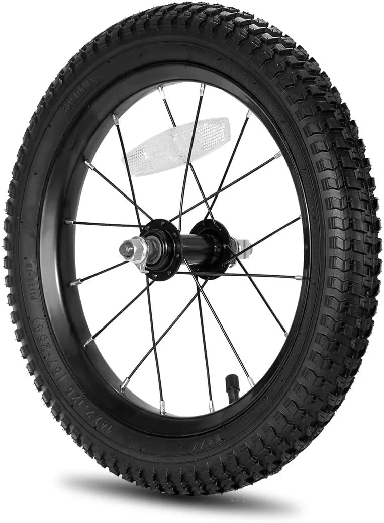 imageJOYSTAR 12 14 16 18 Inch Kids Bike Front Wheels Replacement with Solid Air Rubber Tire and Inner Tube Bicycle Bike Wheels Dont Fit with Huffy Bike Black ampamp WhiteBlack 14 Inch