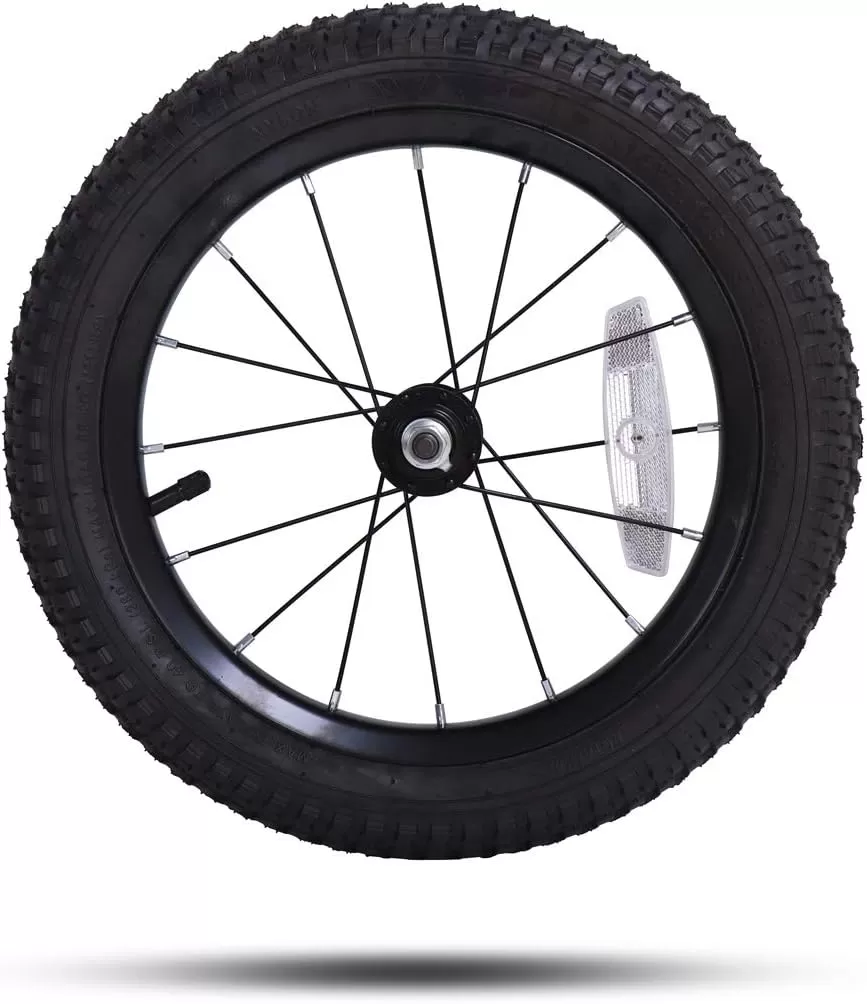 imageJOYSTAR 12 14 16 18 Inch Kids Bike Front Wheels Replacement with Solid Air Rubber Tire and Inner Tube Bicycle Bike Wheels Dont Fit with Huffy Bike Black ampamp WhiteBlack 14 Inch