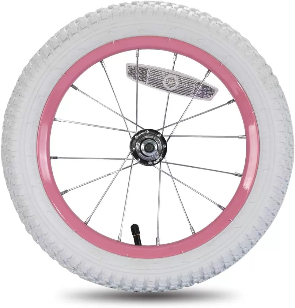 imageJOYSTAR 12 14 16 18 Inch Kids Bike Front Wheels Replacement with Solid Air Rubber Tire and Inner Tube Bicycle Bike Wheels Dont Fit with Huffy Bike Black ampamp WhiteWhite 14 Inch