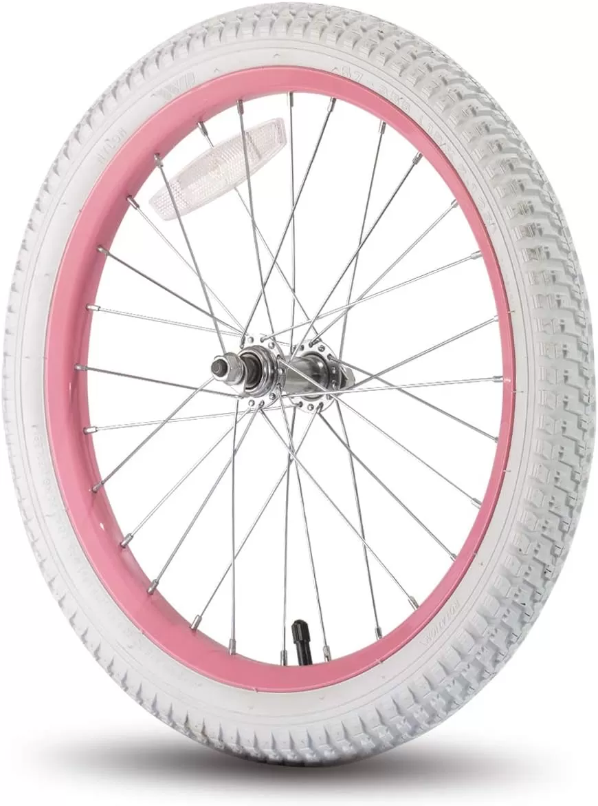 imageJOYSTAR 12 14 16 18 Inch Kids Bike Front Wheels Replacement with Solid Air Rubber Tire and Inner Tube Bicycle Bike Wheels Dont Fit with Huffy Bike Black ampamp WhiteWhite 18 Inch