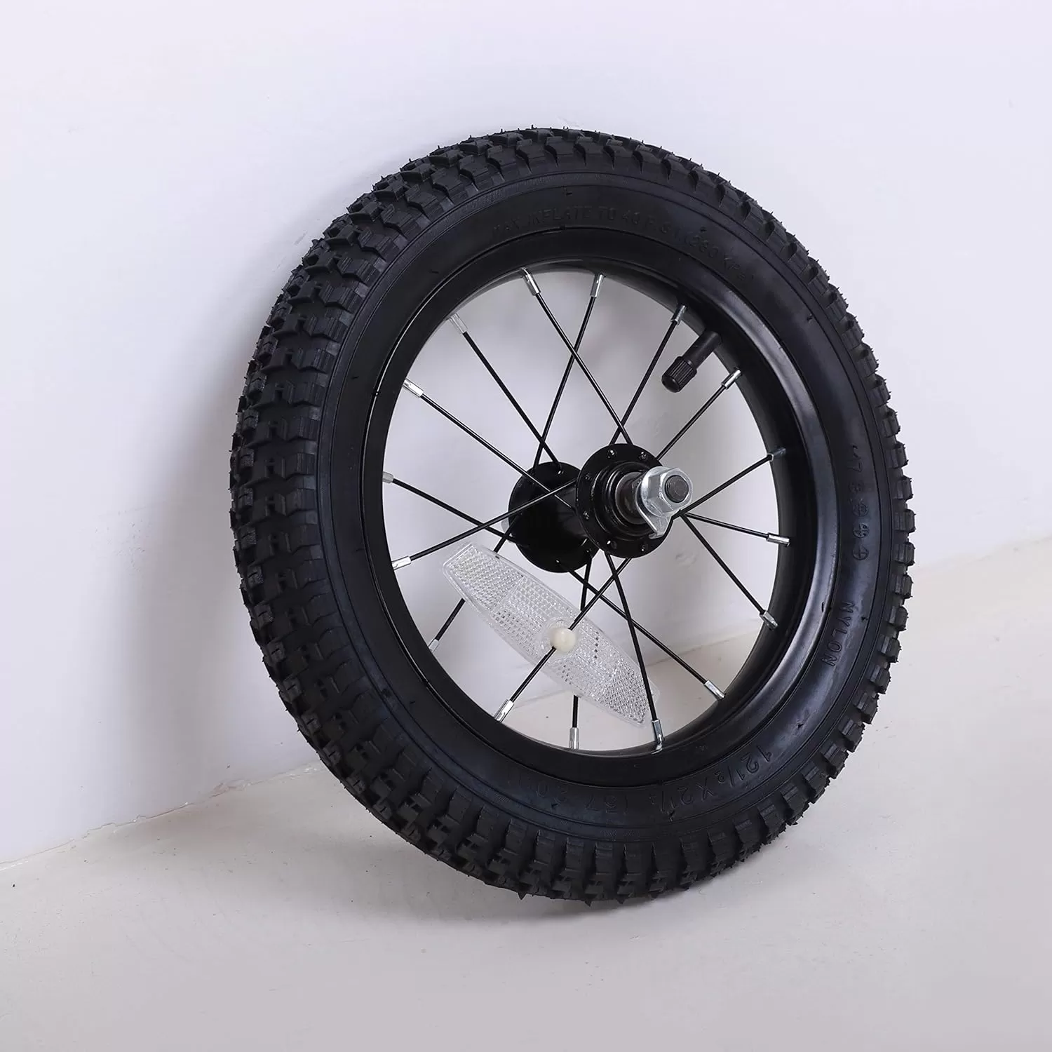 imageJOYSTAR 12 14 16 18 Inch Kids Bike Front Wheels Replacement with Solid Air Rubber Tire and Inner Tube Bicycle Bike Wheels Dont Fit with Huffy Bike Black ampamp WhiteBlack 12 Inch