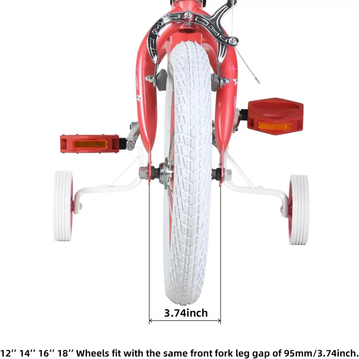 imageJOYSTAR 12 14 16 18 Inch Kids Bike Front Wheels Replacement with Solid Air Rubber Tire and Inner Tube Bicycle Bike Wheels Dont Fit with Huffy Bike Black ampamp WhiteWhite 18 Inch