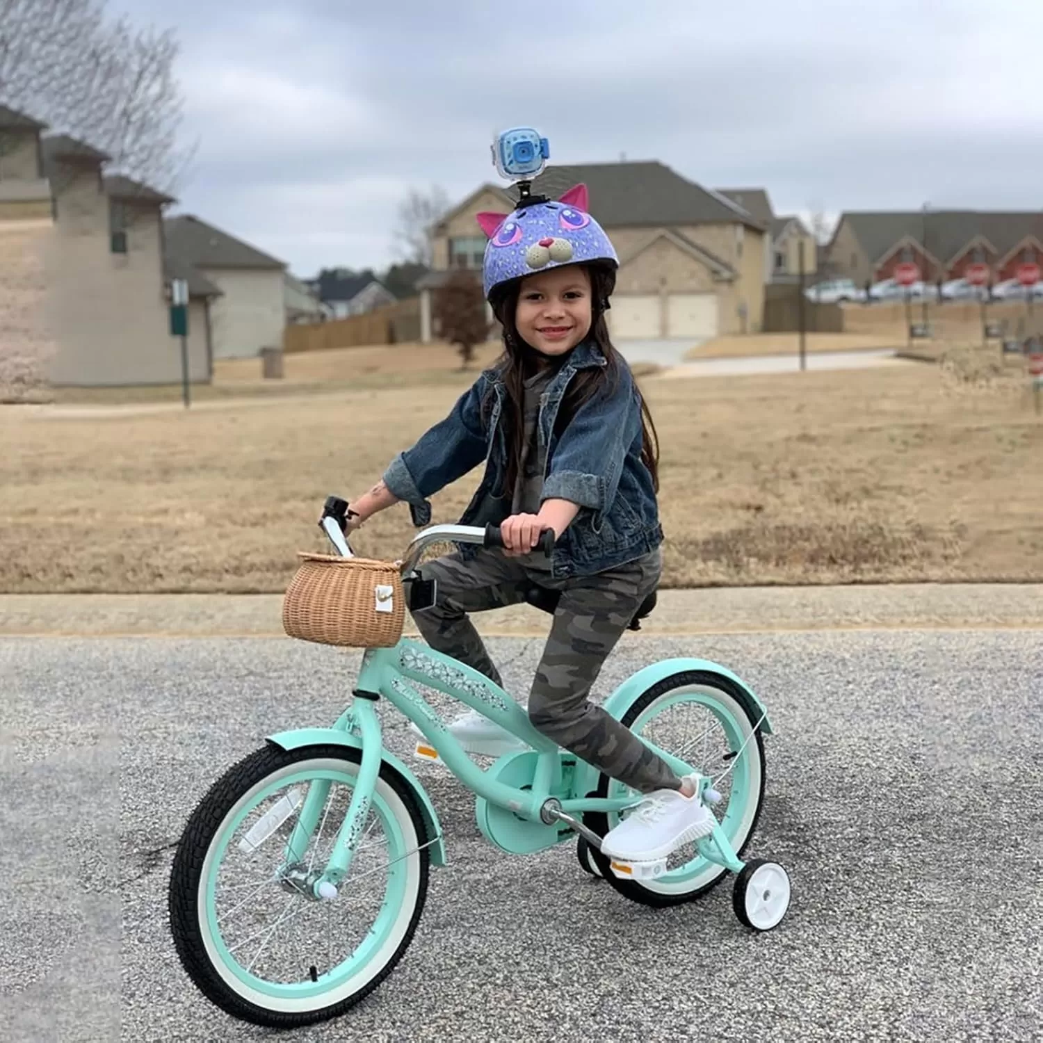 imageJOYSTAR 12 14 16 Inch Kids Cruiser Bike for Ages 27 Years Old Girls ampamp Boys Kids Bike with Training Wheels ampamp Coaster Brake Kids Cruiser Bicycles for ChildrenGreen
