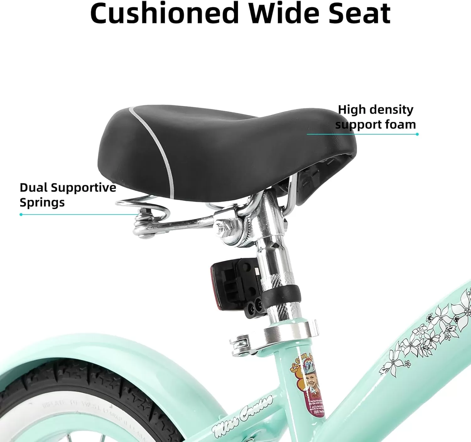 imageJOYSTAR 12 14 16 Inch Kids Cruiser Bike for Ages 27 Years Old Girls ampamp Boys Kids Bike with Training Wheels ampamp Coaster Brake Kids Cruiser Bicycles for ChildrenGreen