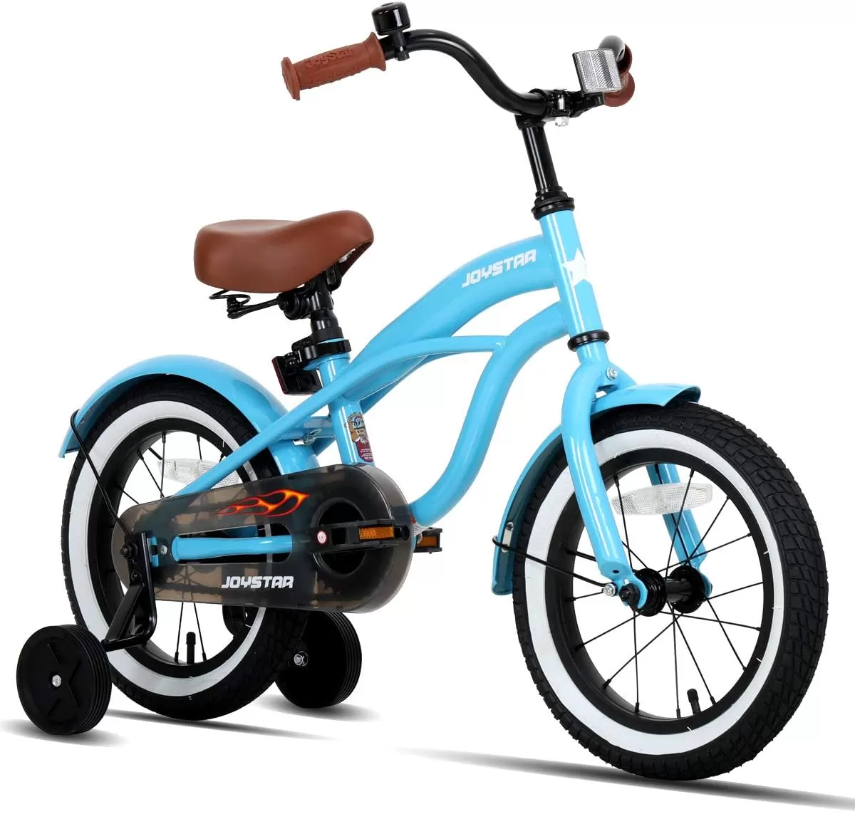 imageJOYSTAR 12 14 16 Inch Kids Cruiser Bike for Ages 27 Years Old Girls ampamp Boys Kids Bike with Training Wheels ampamp Coaster Brake Kids Cruiser Bicycles for ChildrenBlue
