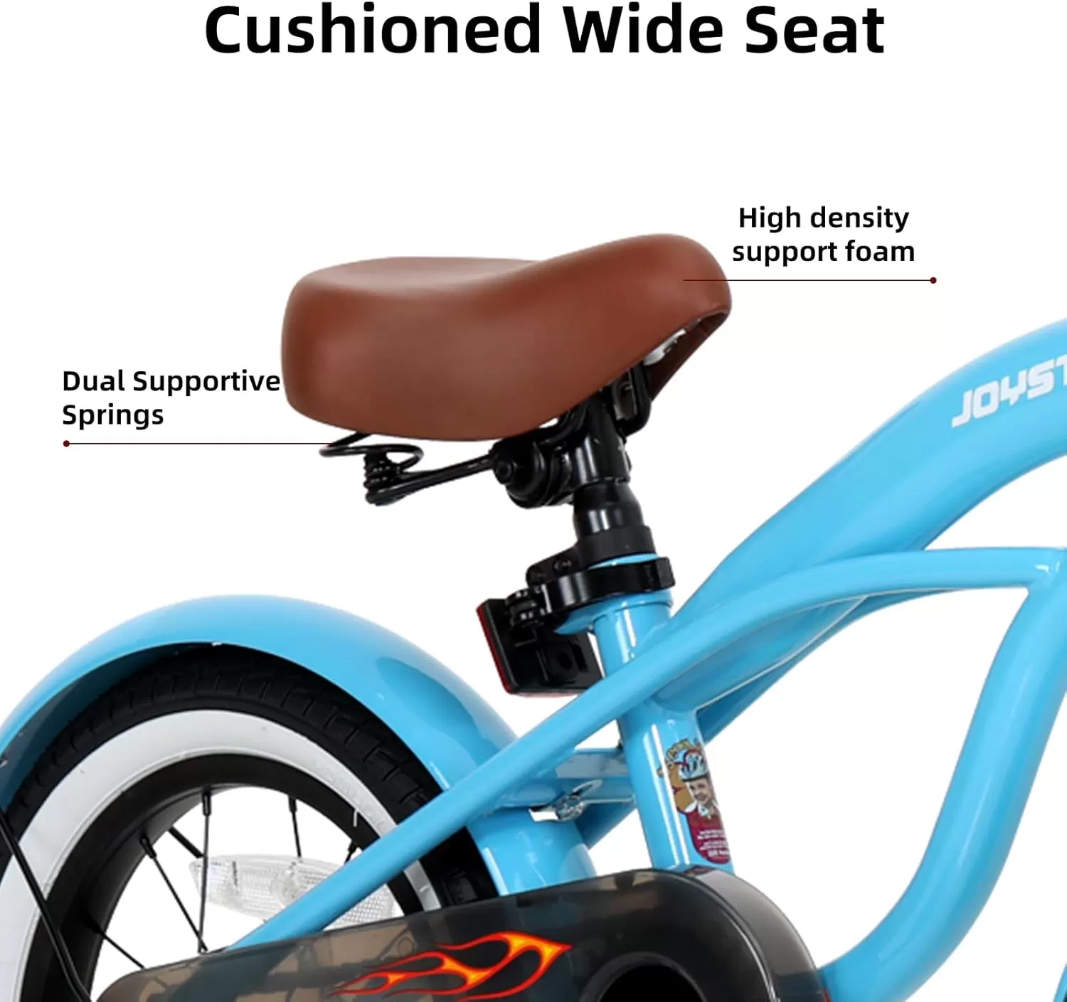 imageJOYSTAR 12 14 16 Inch Kids Cruiser Bike for Ages 27 Years Old Girls ampamp Boys Kids Bike with Training Wheels ampamp Coaster Brake Kids Cruiser Bicycles for ChildrenBlue