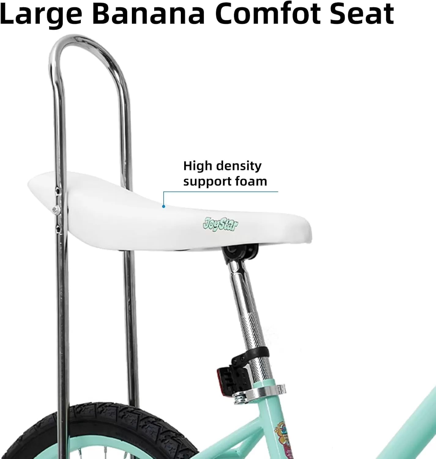 imageJOYSTAR 20 Inch Girls Bike with Training Wheels Banana Seat Bike for Girls Ages 712 Years Old Kids Girls Bicycle with Front Handbrake and Coaster Brakes Kickstand IncludedGreen