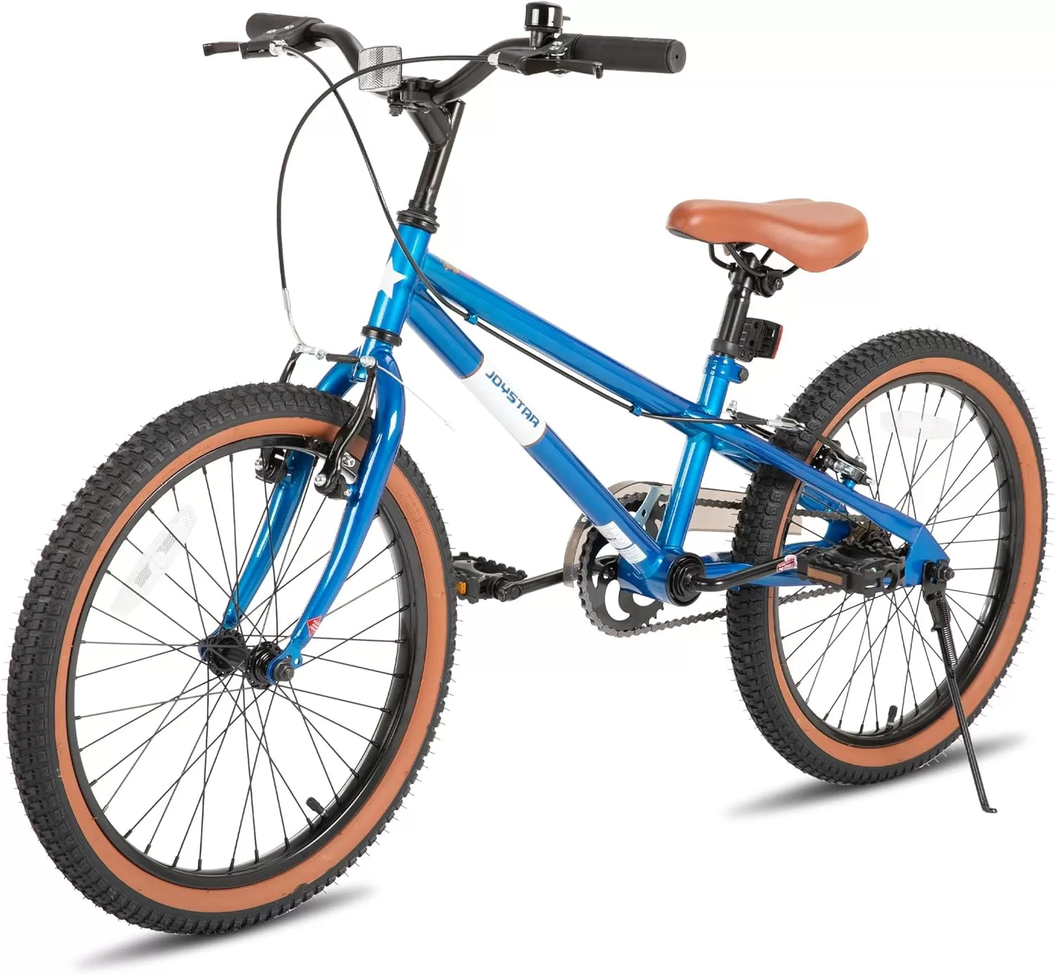 imageJOYSTAR 20 Inch Kids Bike for Age 710 Years 20 Inch Freestyle BMX Bike for Kids and Beginner Level Rider Kids BicycleBlue