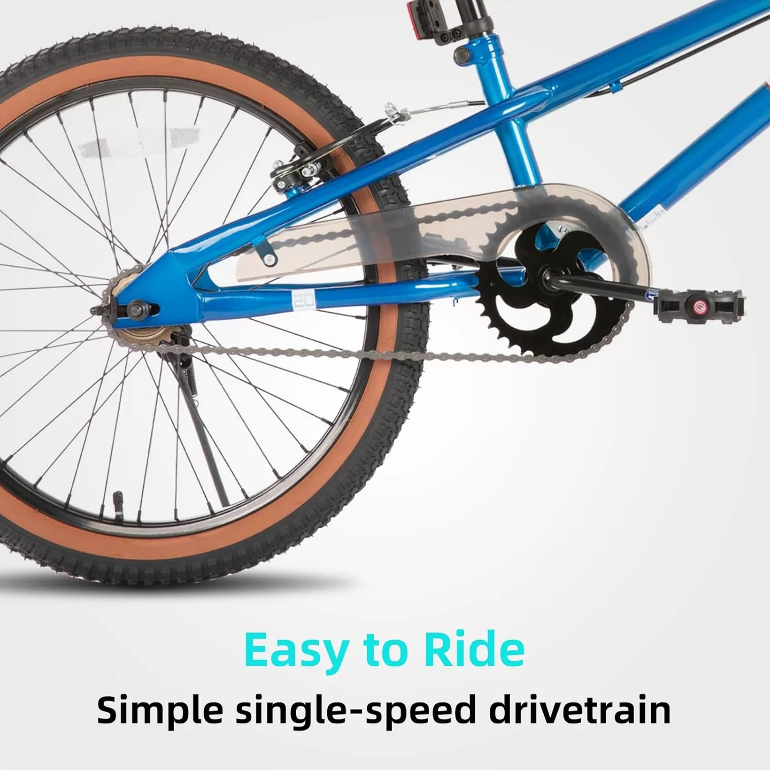 imageJOYSTAR 20 Inch Kids Bike for Age 710 Years 20 Inch Freestyle BMX Bike for Kids and Beginner Level Rider Kids BicycleBlue
