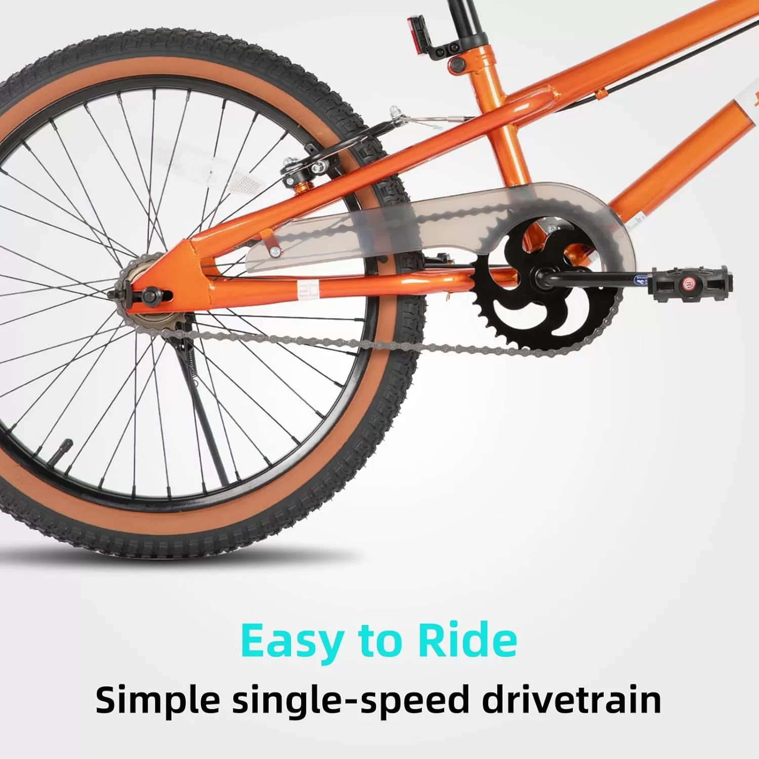 imageJOYSTAR 20 Inch Kids Bike for Age 710 Years 20 Inch Freestyle BMX Bike for Kids and Beginner Level Rider Kids BicycleOrange