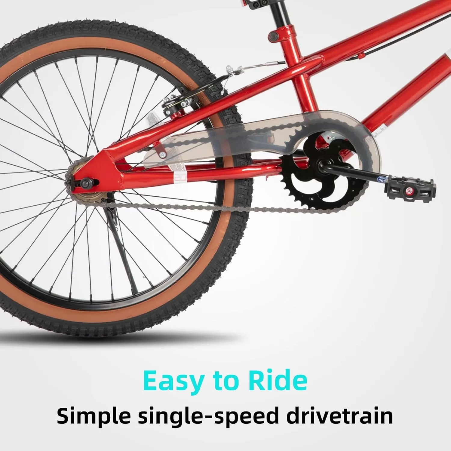 imageJOYSTAR 20 Inch Kids Bike for Age 710 Years 20 Inch Freestyle BMX Bike for Kids and Beginner Level Rider Kids BicycleRed
