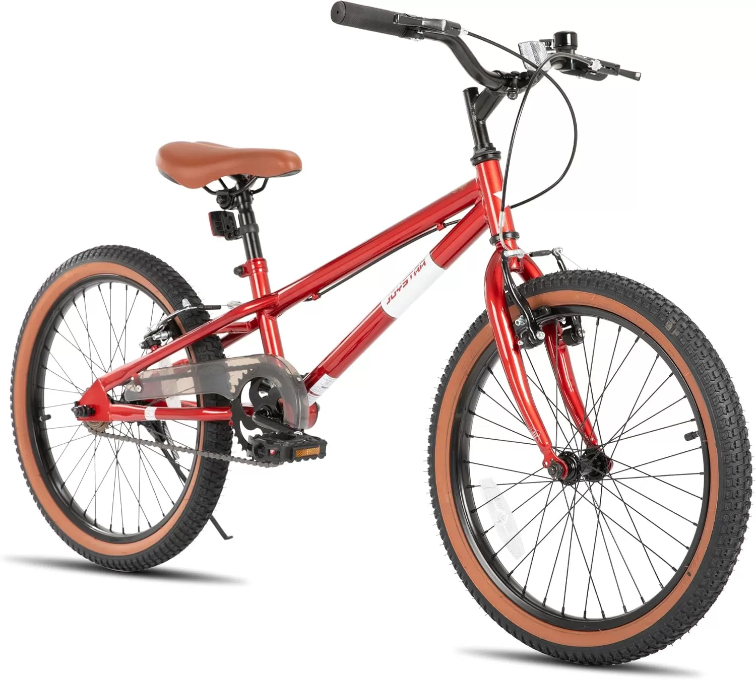 imageJOYSTAR 20 Inch Kids Bike for Age 710 Years 20 Inch Freestyle BMX Bike for Kids and Beginner Level Rider Kids BicycleRed