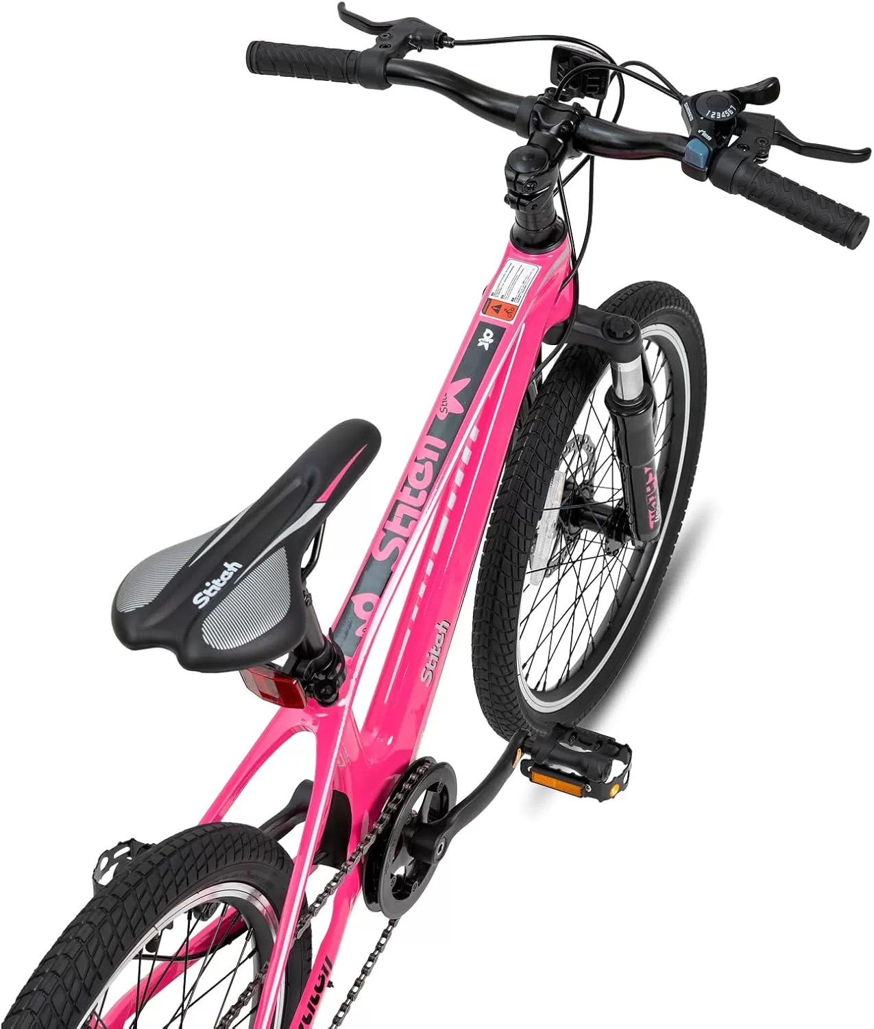 imageJOYSTAR 20 Inch Kids Bike for Ages 712 Year Old Boys Girls Magnesium Alloy Kids Mountain Bicycle with Shimano 7Speed ampamp Dual Disc Brake Muliple ColorsPink