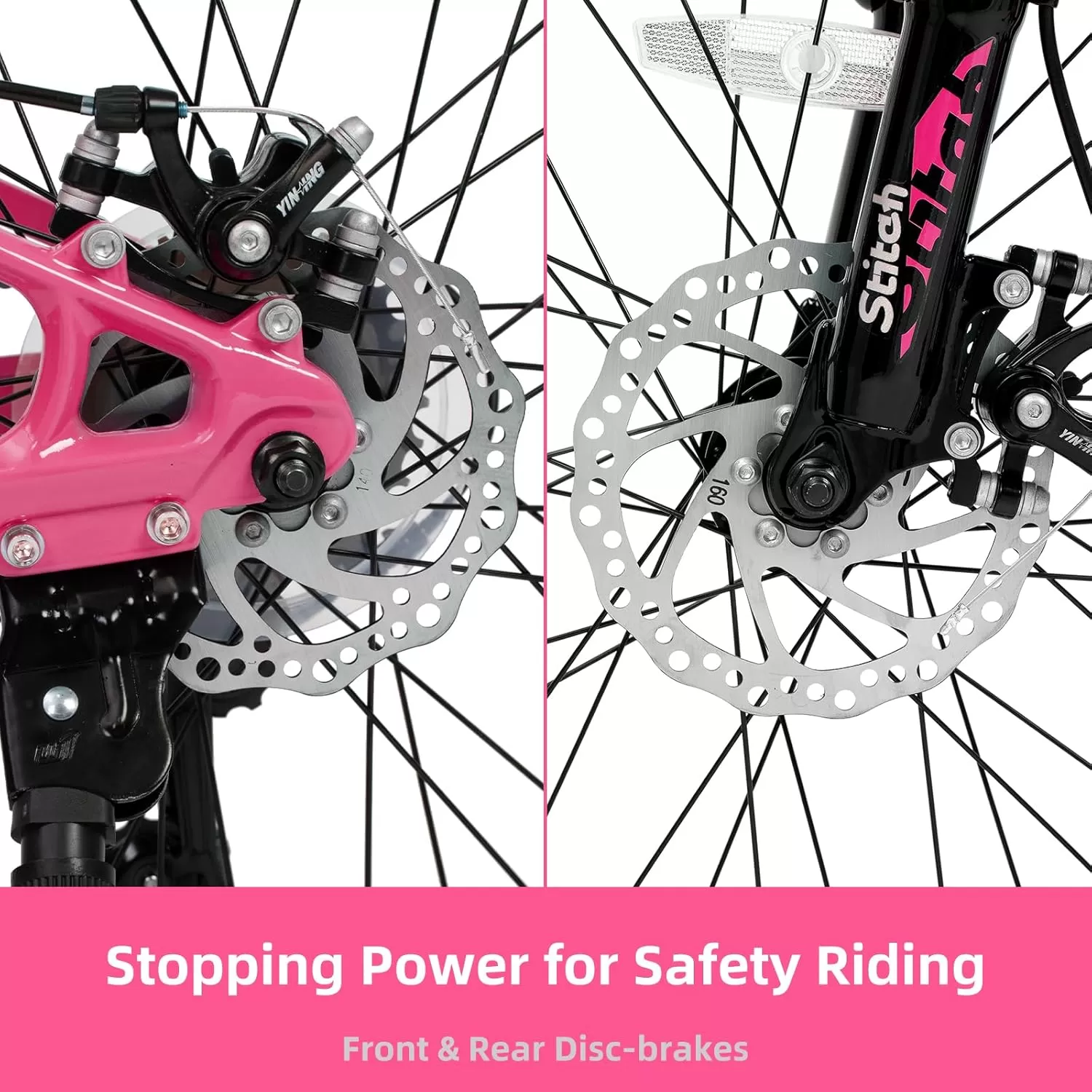 imageJOYSTAR 20 Inch Kids Bike for Ages 712 Year Old Boys Girls Magnesium Alloy Kids Mountain Bicycle with Shimano 7Speed ampamp Dual Disc Brake Muliple ColorsPink
