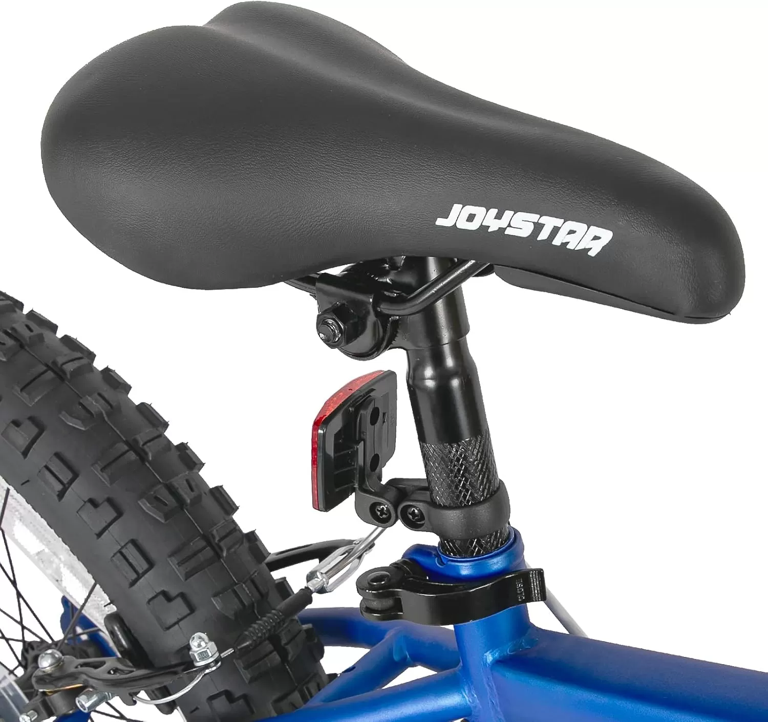 imageJOYSTAR 20 Inch Mountain Bike for Kids Ages 712 Year Old 3Inch Wide Knobby Tires 7 Speed Shimano Drivetrain Disc Brakes Fat Tire Kids Bicycles for Boys GirlsBlue