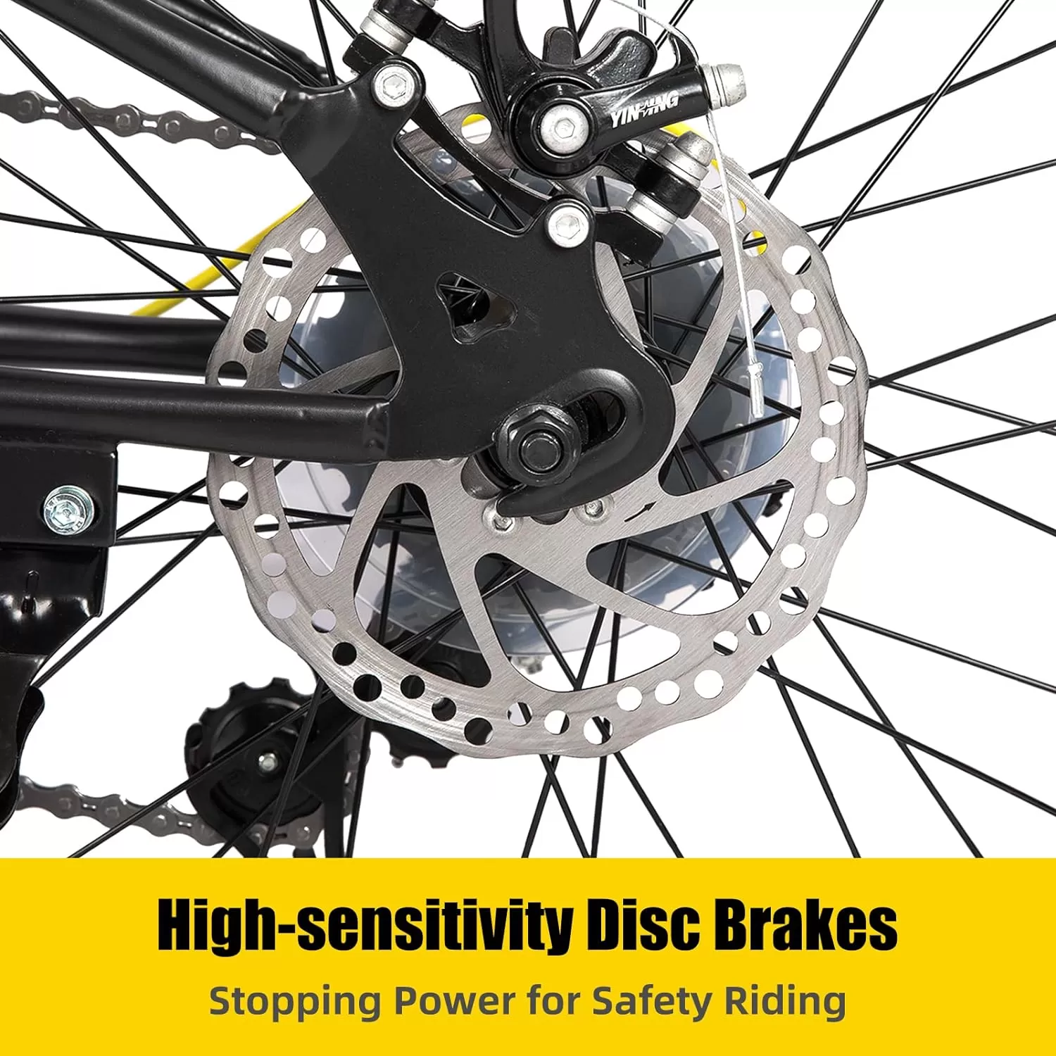 imageJOYSTAR 20 Inch Mountain Bike for Kids Ages 712 Year Old 3Inch Wide Knobby Tires 7 Speed Shimano Drivetrain Disc Brakes Fat Tire Kids Bicycles for Boys GirlsBlack