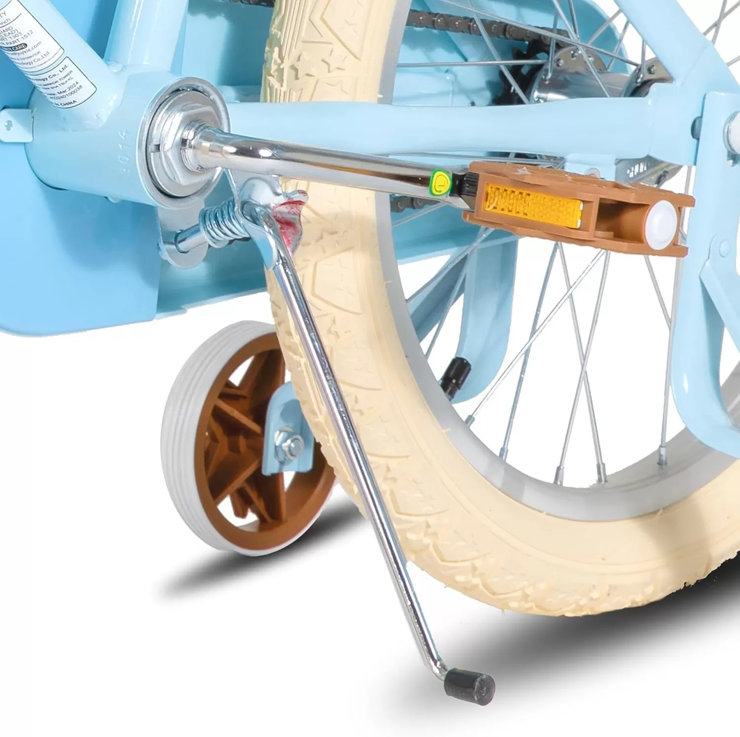 imageJOYSTAR Girls Bike for 212 Years Old Toddlers and Kids 12quot 14quot 16quot Kids Bike with Training Wheels 20 Inch Kids Bicycle with Kickstand Retro Style Kids BikesSky Blue