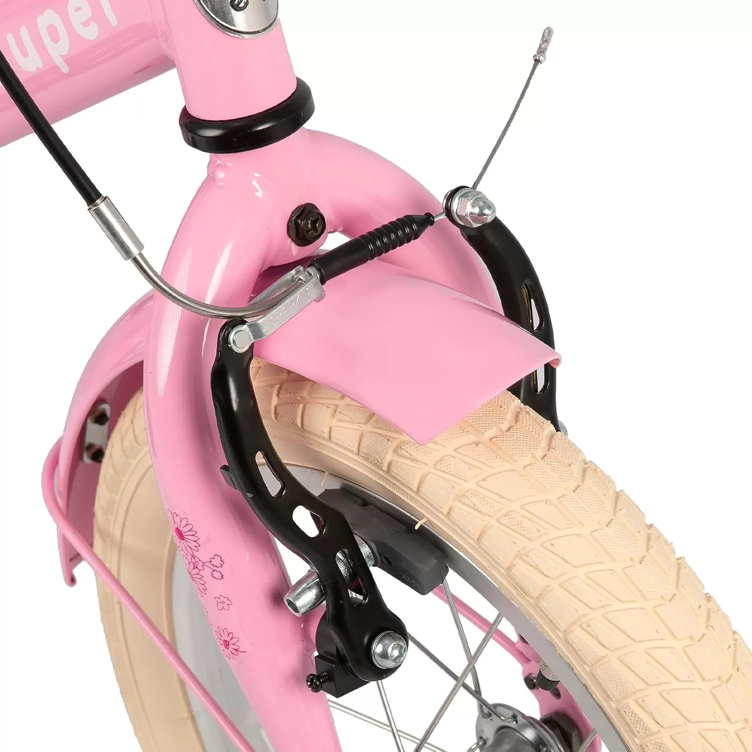 imageJOYSTAR Girls Bike for 212 Years Old Toddlers and Kids 12quot 14quot 16quot Kids Bike with Training Wheels 20 Inch Kids Bicycle with Kickstand Retro Style Kids BikesZPink