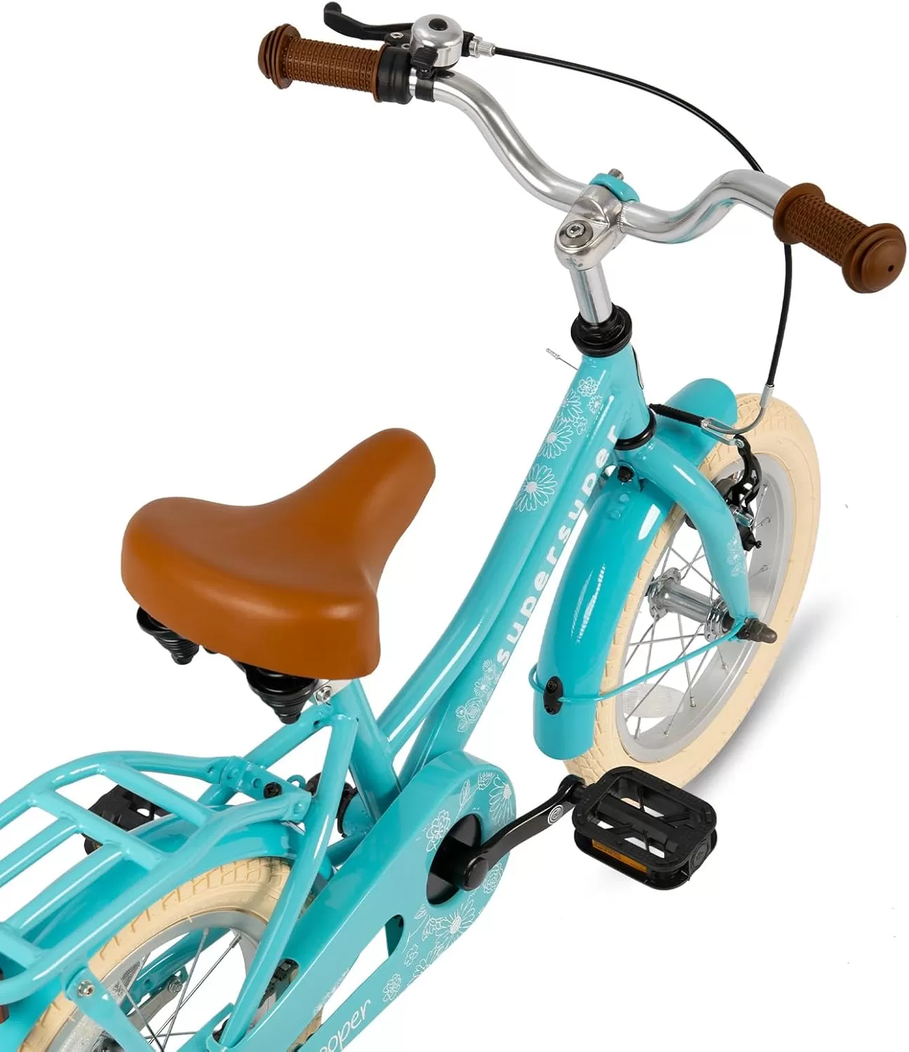 imageJOYSTAR Girls Bike for 212 Years Old Toddlers and Kids 12quot 14quot 16quot Kids Bike with Training Wheels 20 Inch Kids Bicycle with Kickstand Retro Style Kids BikesZGreen