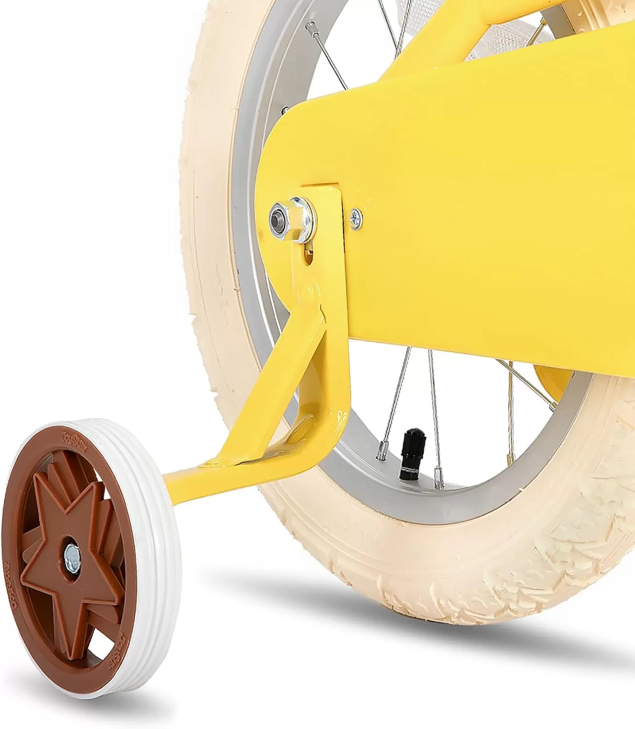 imageJOYSTAR Girls Bike for 212 Years Old Toddlers and Kids 12quot 14quot 16quot Kids Bike with Training Wheels 20 Inch Kids Bicycle with Kickstand Retro Style Kids BikesSunny Yellow