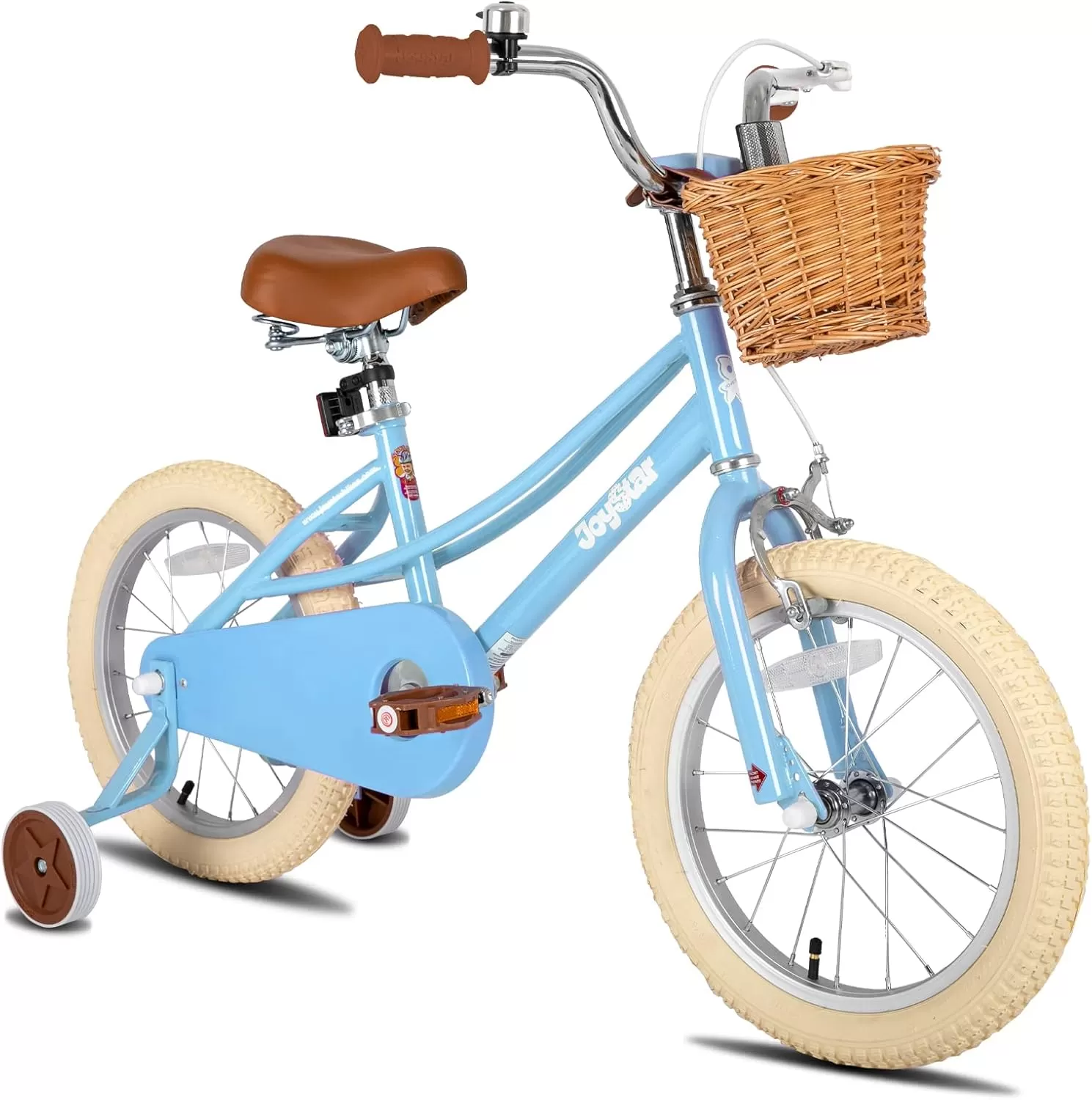 imageJOYSTAR Girls Bike for 212 Years Old Toddlers and Kids 12quot 14quot 16quot Kids Bike with Training Wheels 20 Inch Kids Bicycle with Kickstand Retro Style Kids BikesSky Blue