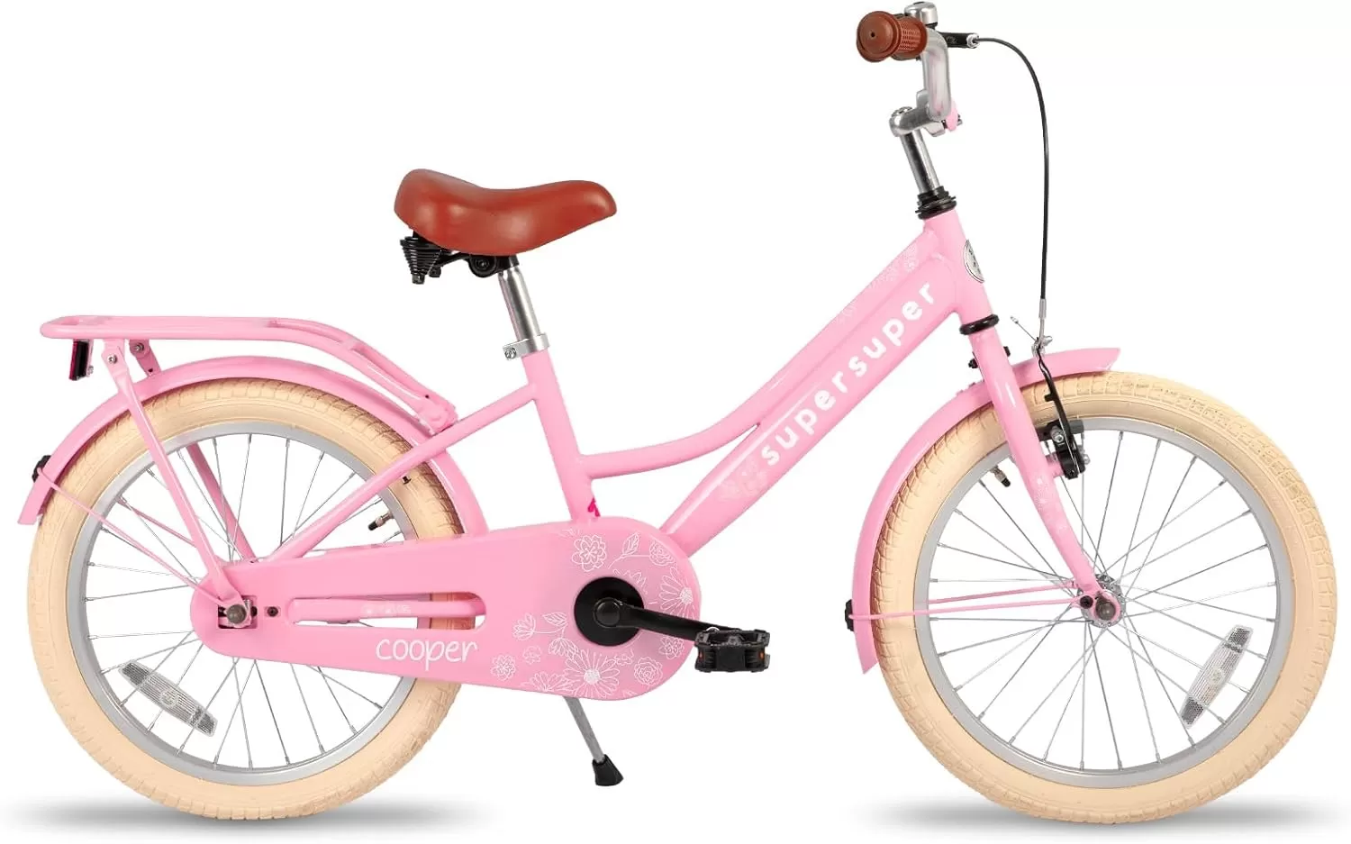 imageJOYSTAR Girls Bike for 212 Years Old Toddlers and Kids 12quot 14quot 16quot Kids Bike with Training Wheels 20 Inch Kids Bicycle with Kickstand Retro Style Kids BikesZPink
