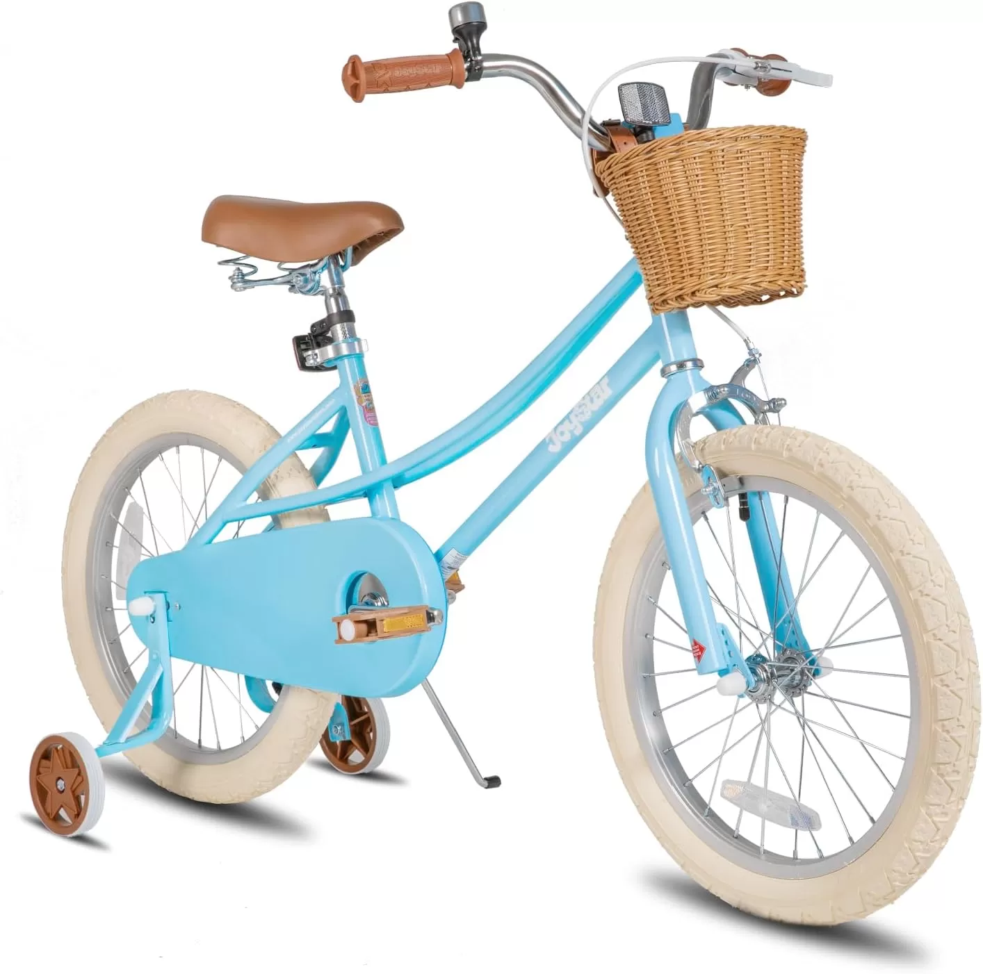 imageJOYSTAR Girls Bike for 212 Years Old Toddlers and Kids 12quot 14quot 16quot Kids Bike with Training Wheels 20 Inch Kids Bicycle with Kickstand Retro Style Kids BikesSky Blue