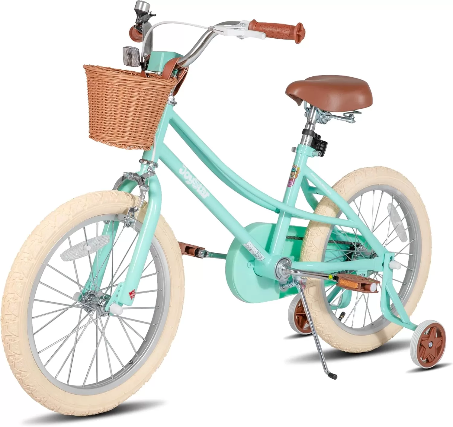 imageJOYSTAR Girls Bike for 212 Years Old Toddlers and Kids 12quot 14quot 16quot Kids Bike with Training Wheels 20 Inch Kids Bicycle with Kickstand Retro Style Kids BikesMint Green