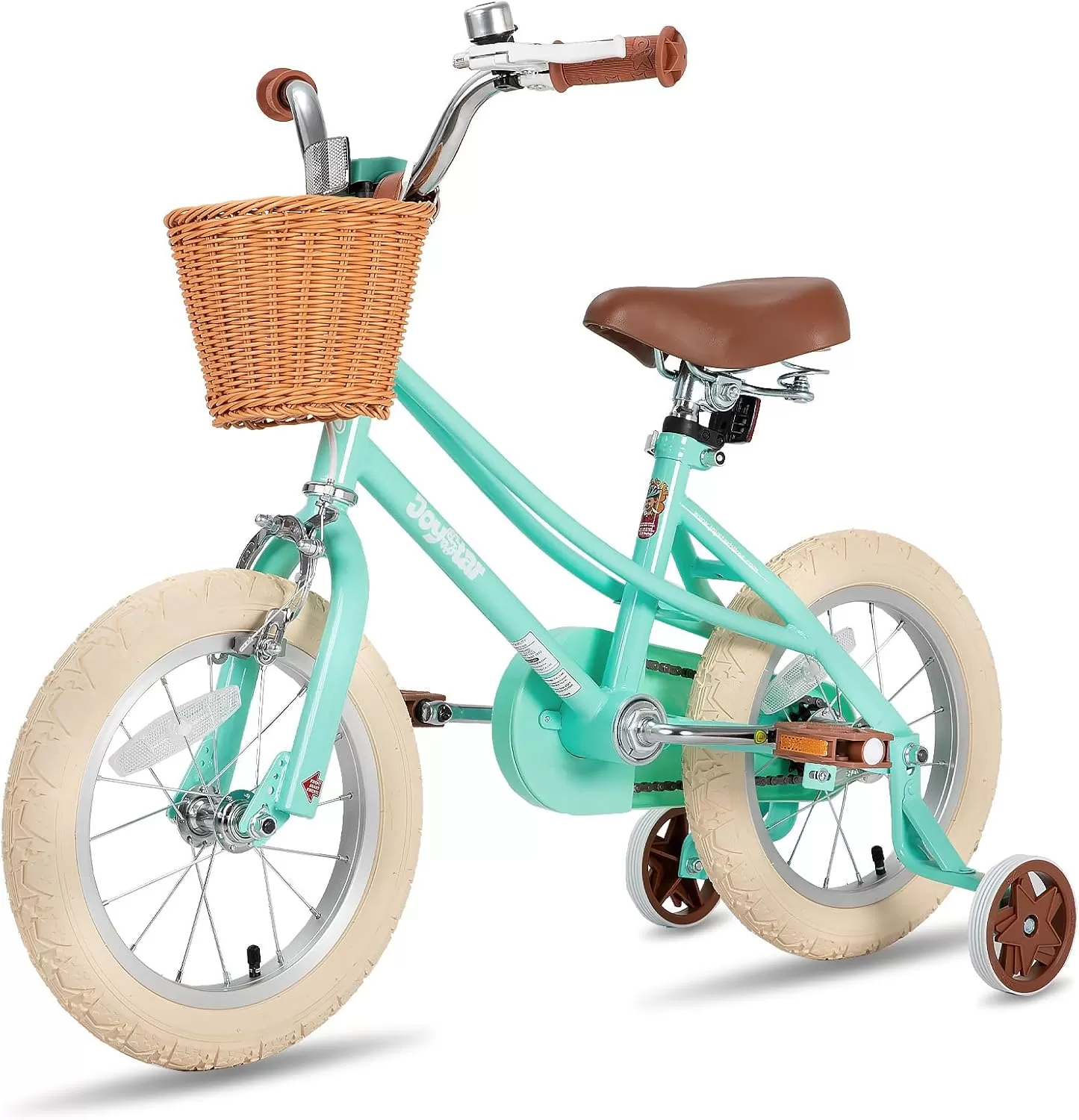 imageJOYSTAR Girls Bike for 212 Years Old Toddlers and Kids 12quot 14quot 16quot Kids Bike with Training Wheels 20 Inch Kids Bicycle with Kickstand Retro Style Kids BikesMint Green