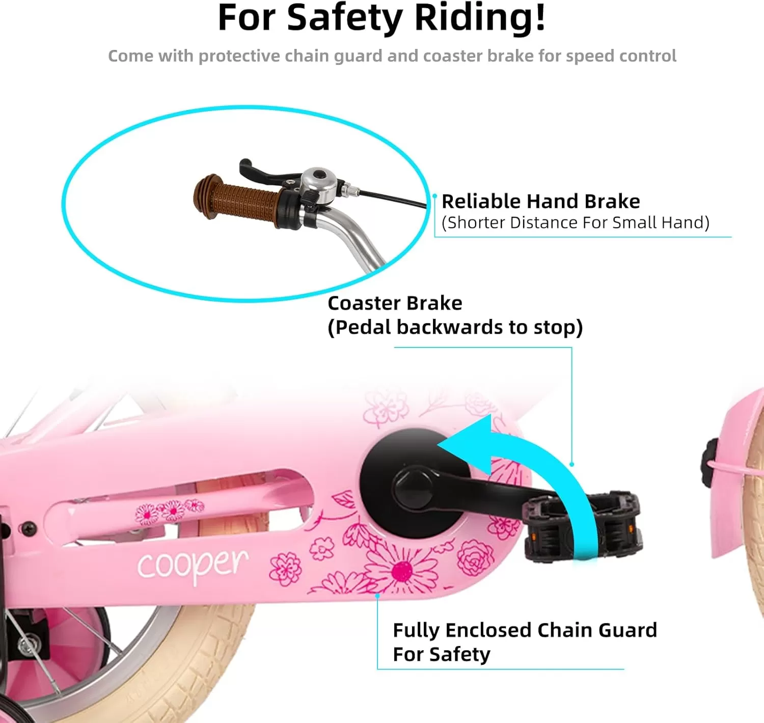 imageJOYSTAR Girls Bike for 212 Years Old Toddlers and Kids 12quot 14quot 16quot Kids Bike with Training Wheels 20 Inch Kids Bicycle with Kickstand Retro Style Kids BikesZPink