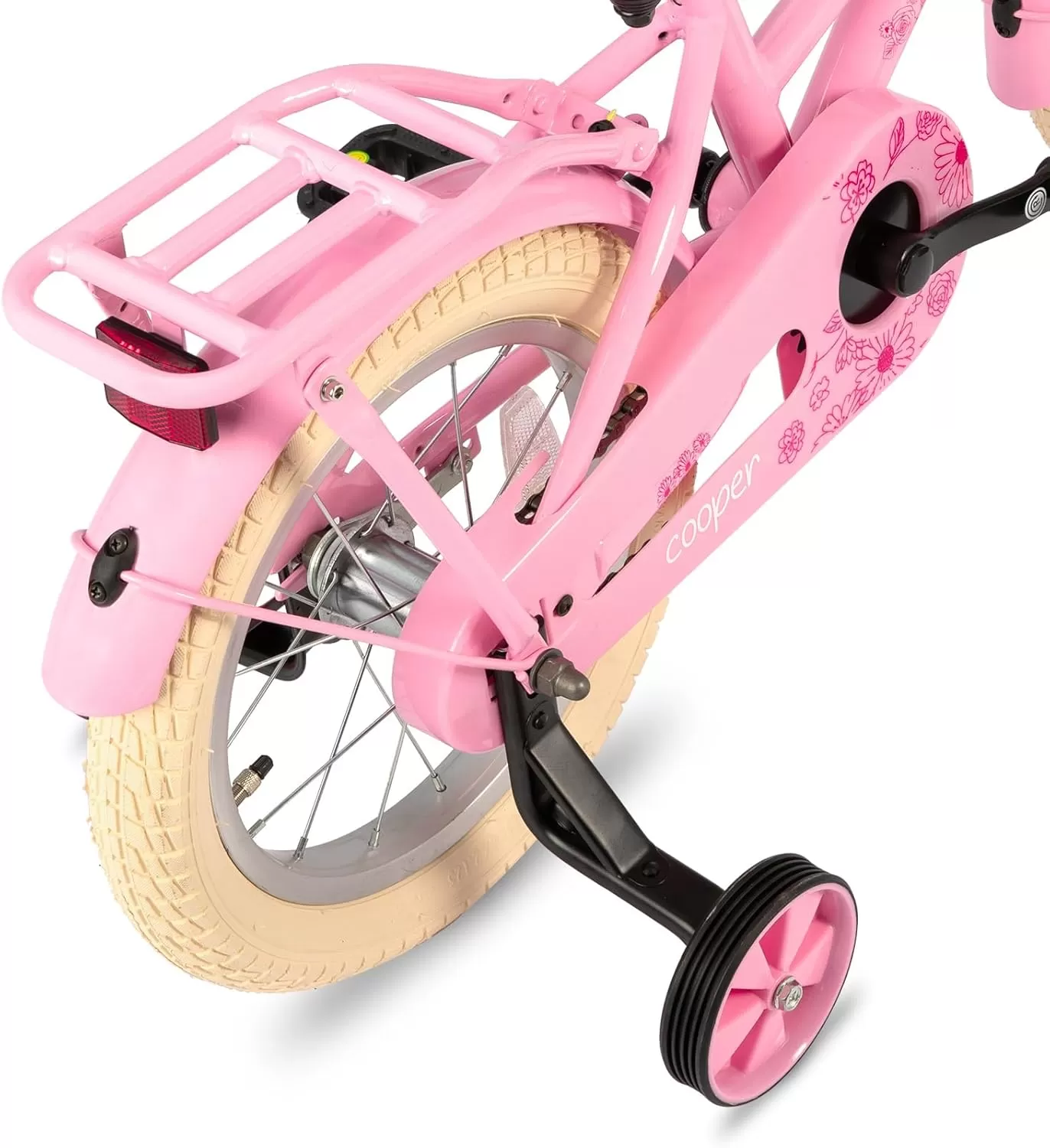 imageJOYSTAR Girls Bike for 212 Years Old Toddlers and Kids 12quot 14quot 16quot Kids Bike with Training Wheels 20 Inch Kids Bicycle with Kickstand Retro Style Kids BikesZPink
