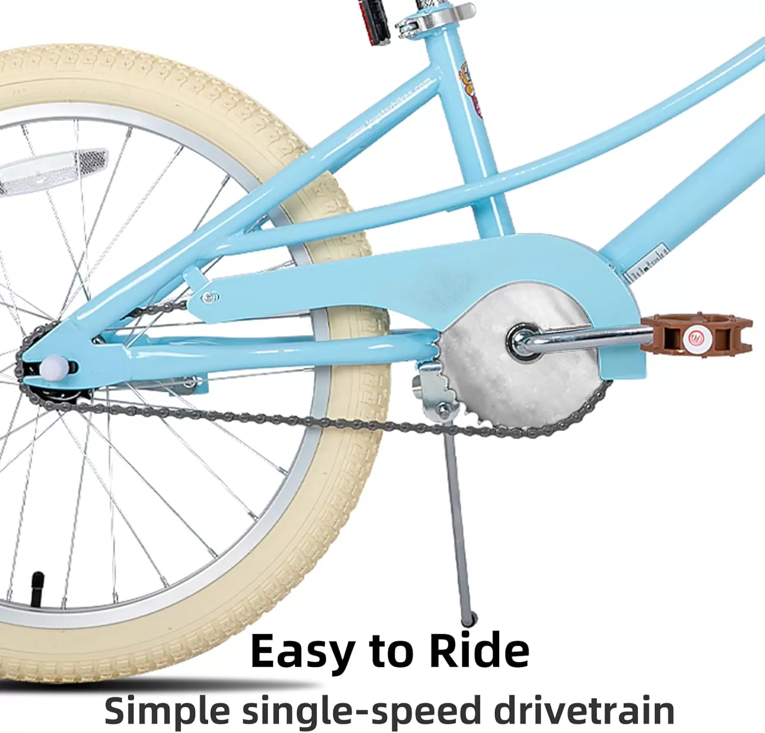 imageJOYSTAR Girls Bike for 212 Years Old Toddlers and Kids 12quot 14quot 16quot Kids Bike with Training Wheels 20 Inch Kids Bicycle with Kickstand Retro Style Kids BikesSky Blue