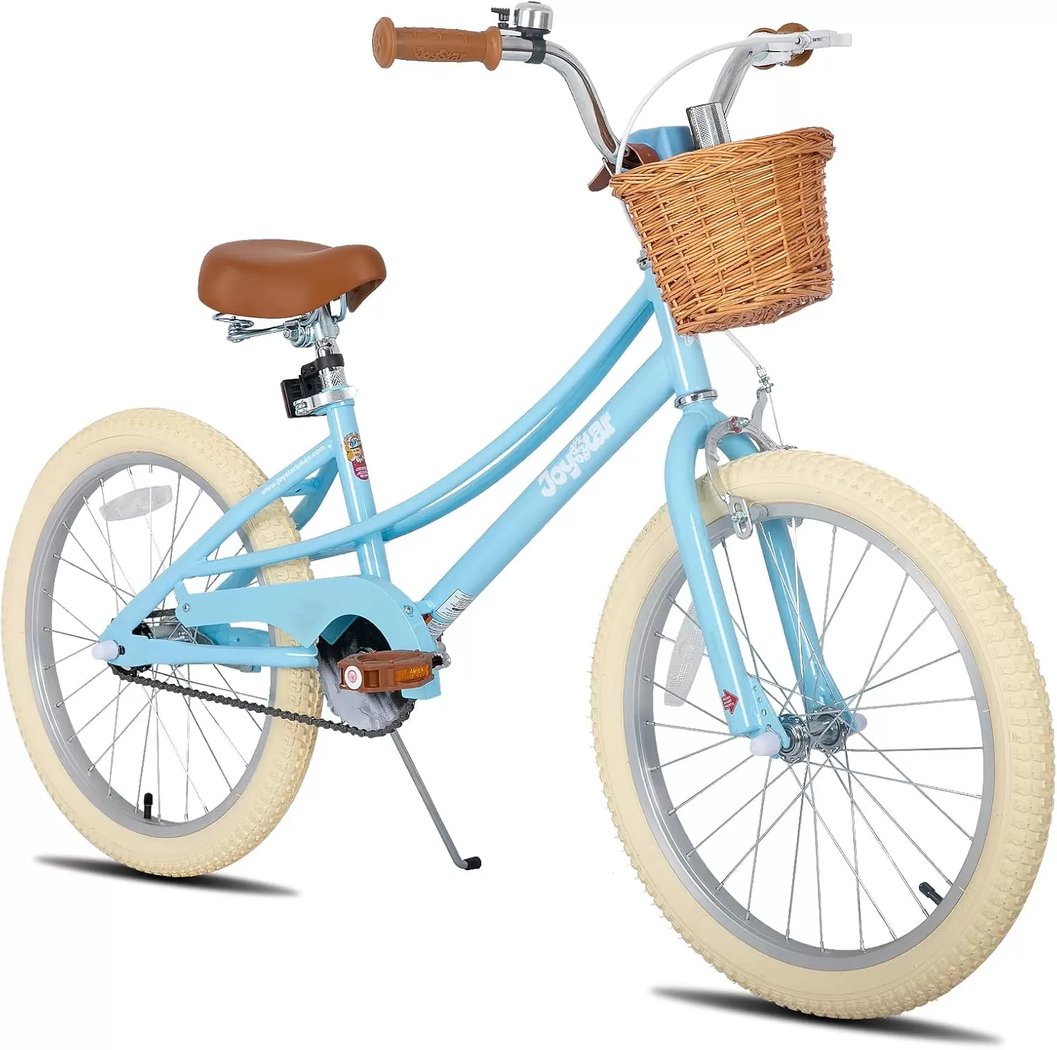 imageJOYSTAR Girls Bike for 212 Years Old Toddlers and Kids 12quot 14quot 16quot Kids Bike with Training Wheels 20 Inch Kids Bicycle with Kickstand Retro Style Kids BikesSky Blue