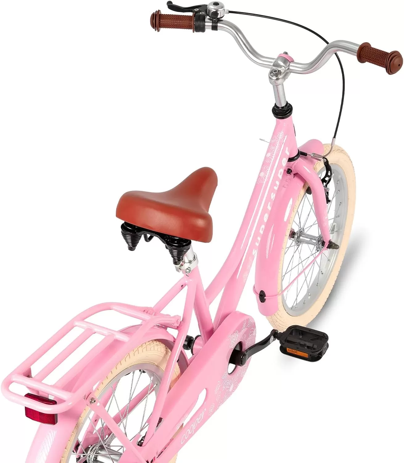 imageJOYSTAR Girls Bike for 212 Years Old Toddlers and Kids 12quot 14quot 16quot Kids Bike with Training Wheels 20 Inch Kids Bicycle with Kickstand Retro Style Kids BikesZPink