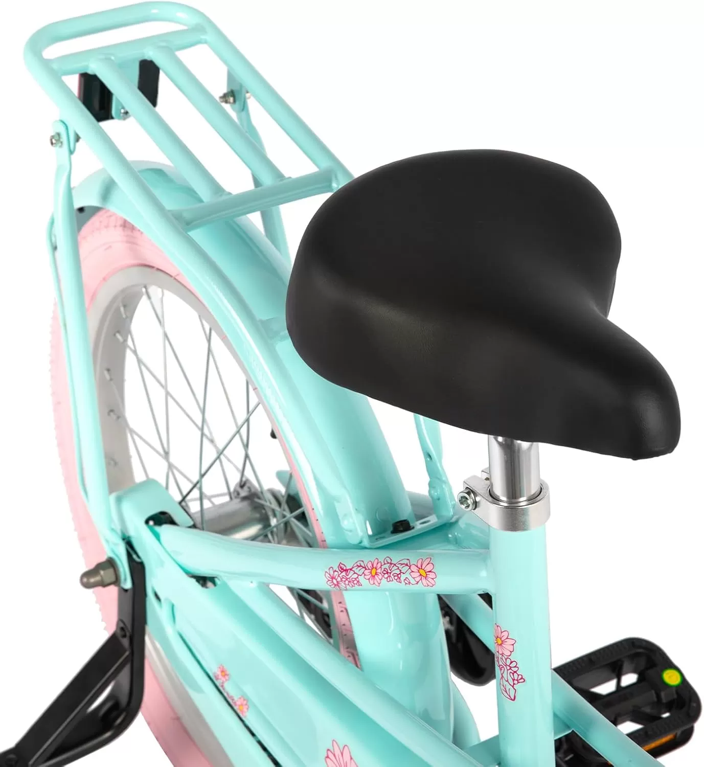 imageJOYSTAR Girls Bike for Toddlers and Kids Age 310 Years 14 16 18 Inch Kids Bike with Training Wheels and Handbrakes 20Inch Girls Bike Multiple ColorsLola Green