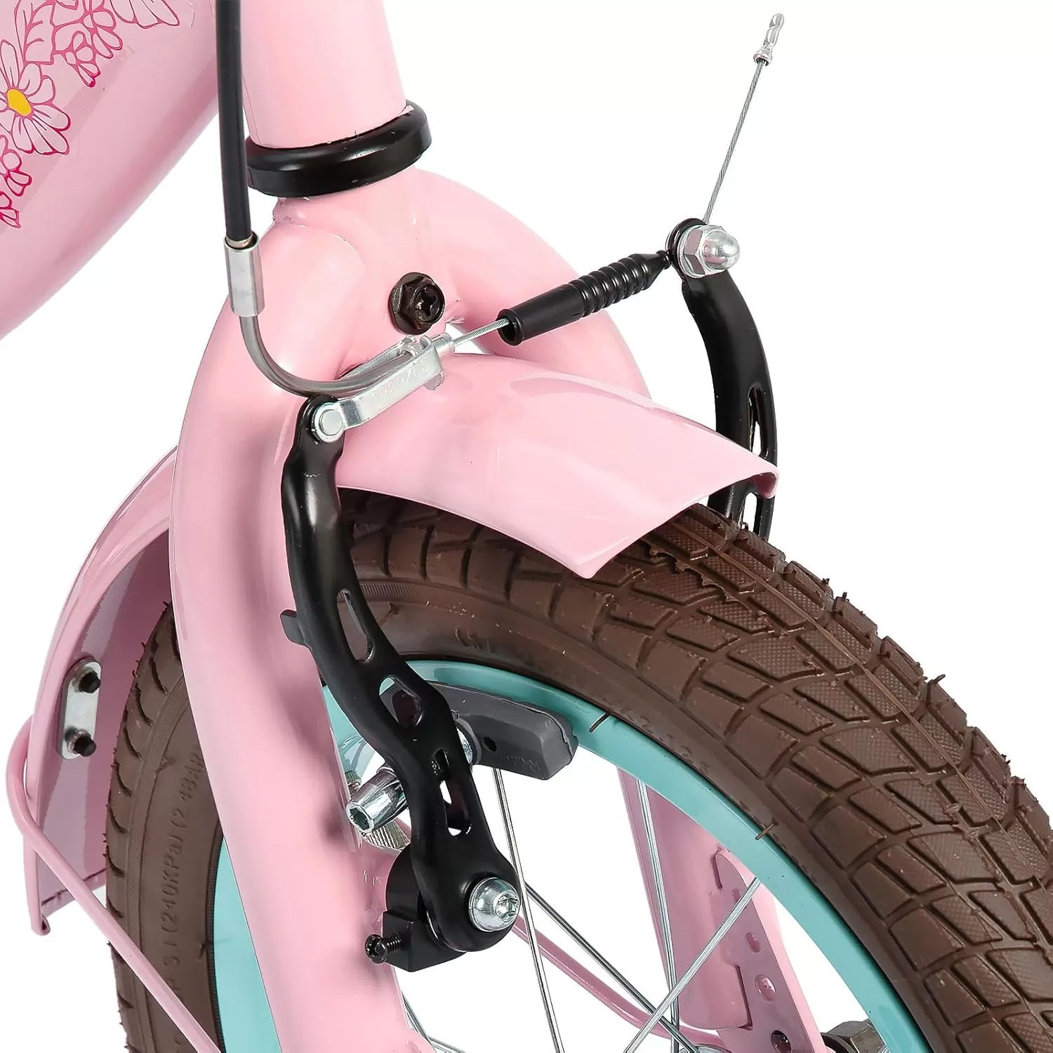 imageJOYSTAR Girls Bike for Toddlers and Kids Age 310 Years 14 16 18 Inch Kids Bike with Training Wheels and Handbrakes 20Inch Girls Bike Multiple ColorsLola Pink