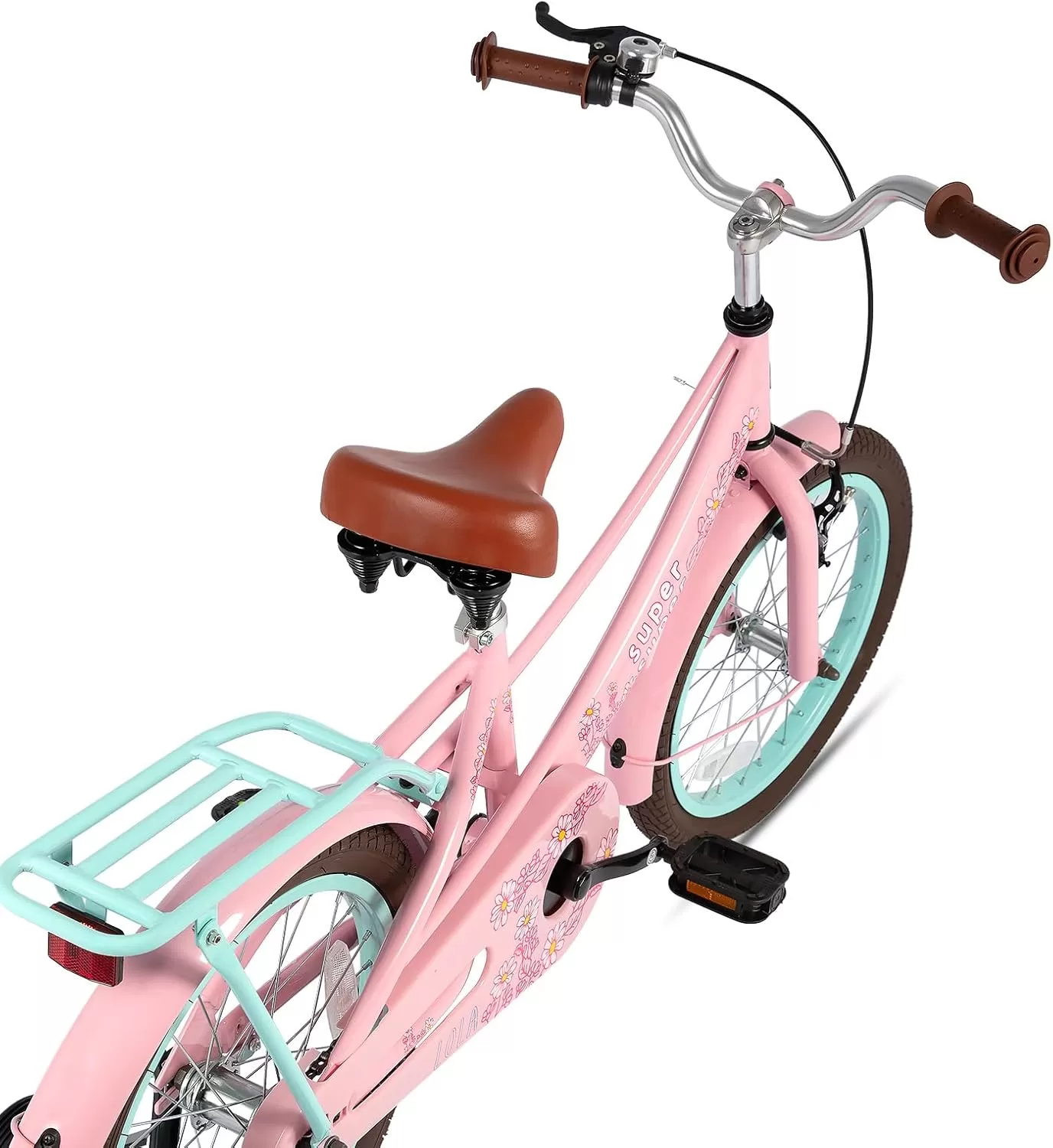 imageJOYSTAR Girls Bike for Toddlers and Kids Age 310 Years 14 16 18 Inch Kids Bike with Training Wheels and Handbrakes 20Inch Girls Bike Multiple ColorsLola Pink