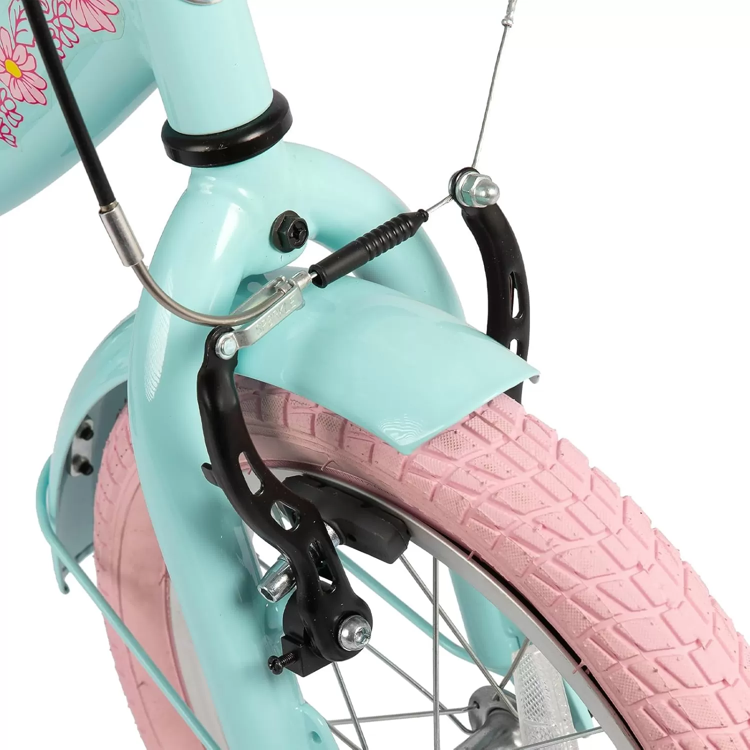 imageJOYSTAR Girls Bike for Toddlers and Kids Age 310 Years 14 16 18 Inch Kids Bike with Training Wheels and Handbrakes 20Inch Girls Bike Multiple ColorsLola Green