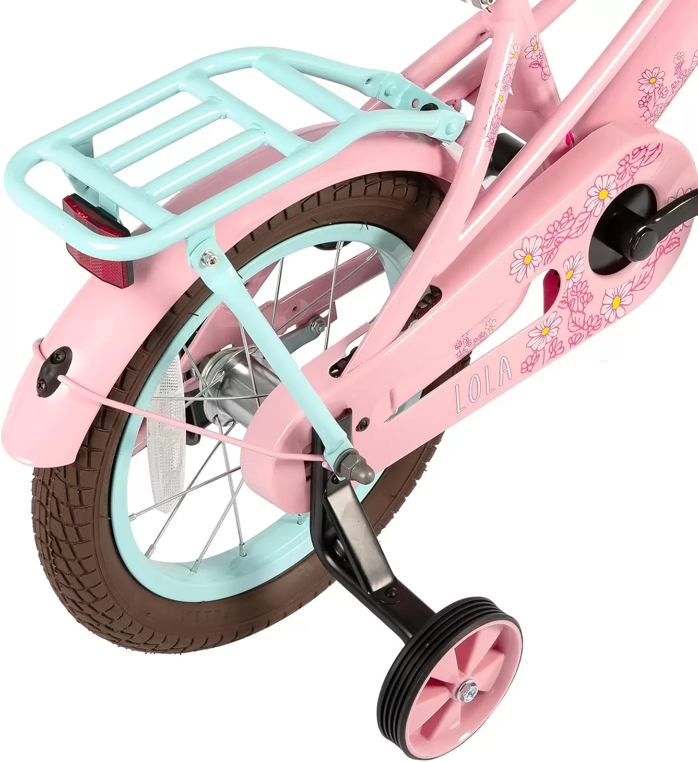 imageJOYSTAR Girls Bike for Toddlers and Kids Age 310 Years 14 16 18 Inch Kids Bike with Training Wheels and Handbrakes 20Inch Girls Bike Multiple ColorsLola Pink