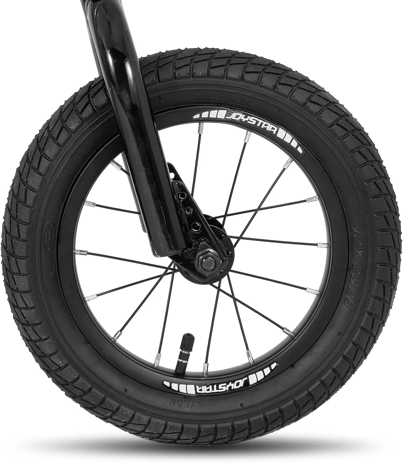 imageJOYSTAR Kick Scooter for Ages 59 Years Old Boys Girls 12 Inch Big Wheels Scooters for Kids Teens and Adults Rear Brake and Adjustable Handlebar Kids ScooterBlack