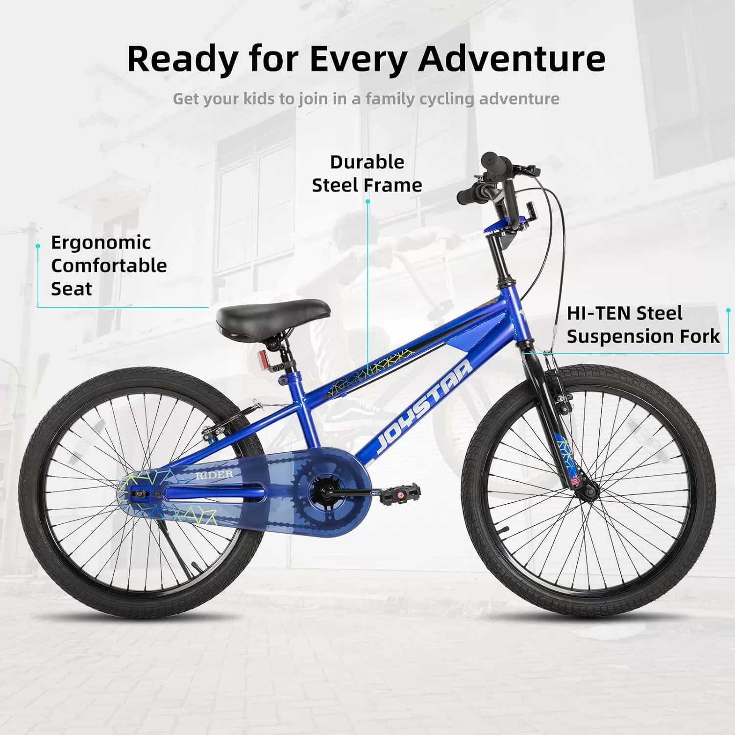 imageJOYSTAR Kids Bike for Ages 212 Years Old Boys Girls 1220 Inch BMX Style Kids Bikes with Training Wheels Children Bicycle for Kids and Toddler Multiple Colorsroyal blue