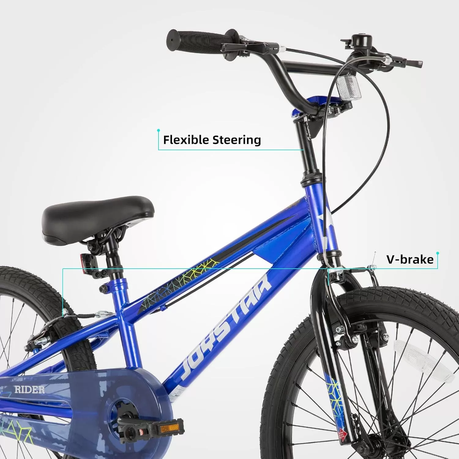 imageJOYSTAR Kids Bike for Ages 212 Years Old Boys Girls 1220 Inch BMX Style Kids Bikes with Training Wheels Children Bicycle for Kids and Toddler Multiple Colorsroyal blue
