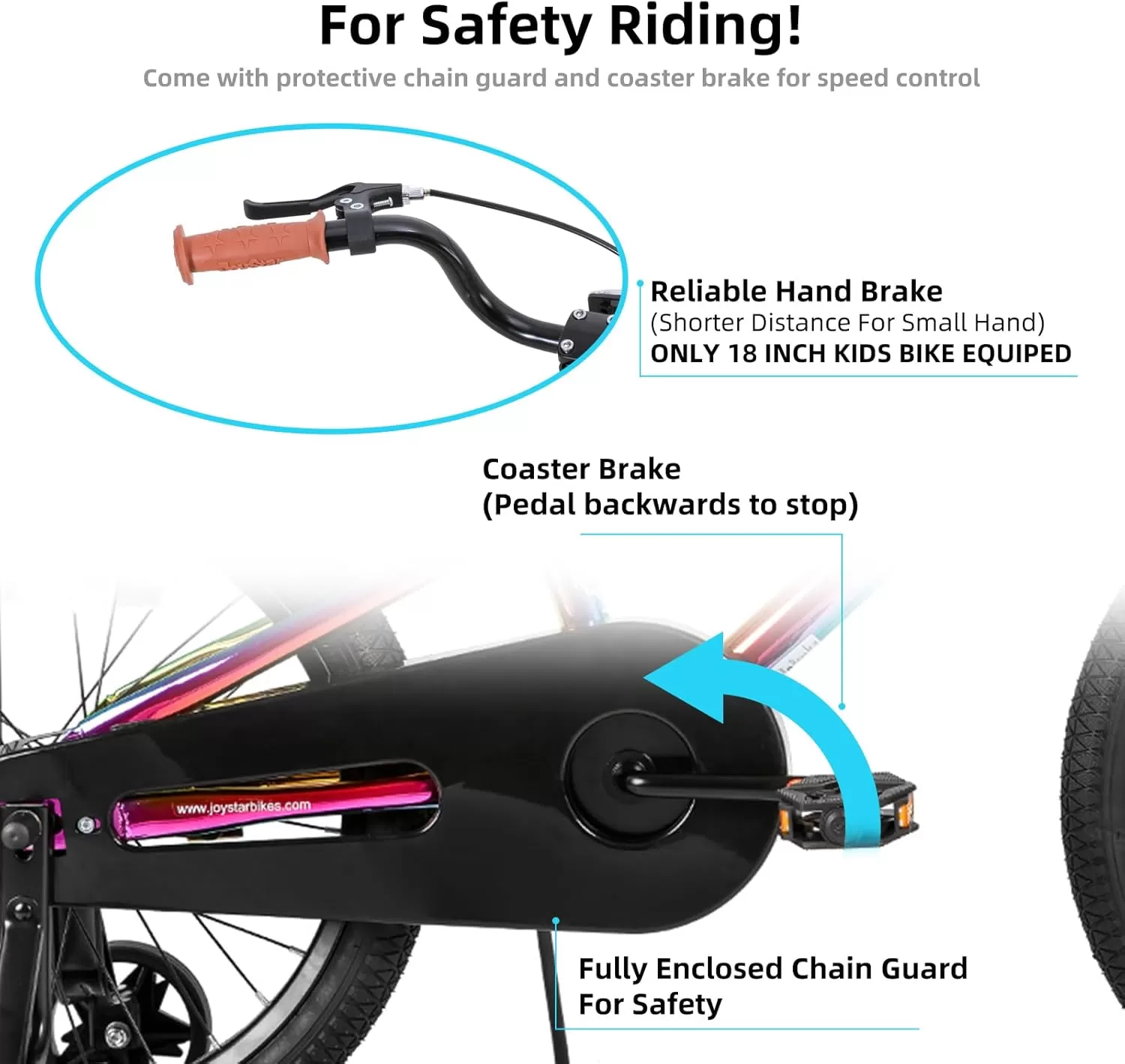 imageJOYSTAR Kids Bike for Ages 212 Years Old Boys Girls 1220 Inch BMX Style Kids Bikes with Training Wheels Children Bicycle for Kids and Toddler Multiple ColorsOil Slick